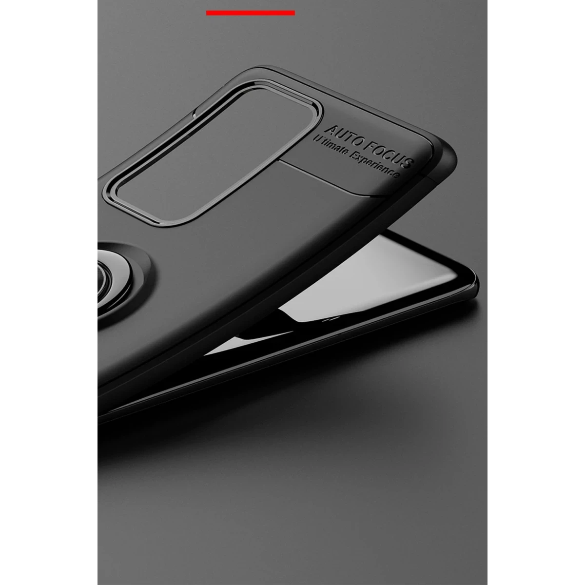 Newface Huawei P40 Pro Kılıf Range Yüzüklü Silikon - Siyah — görsel 11