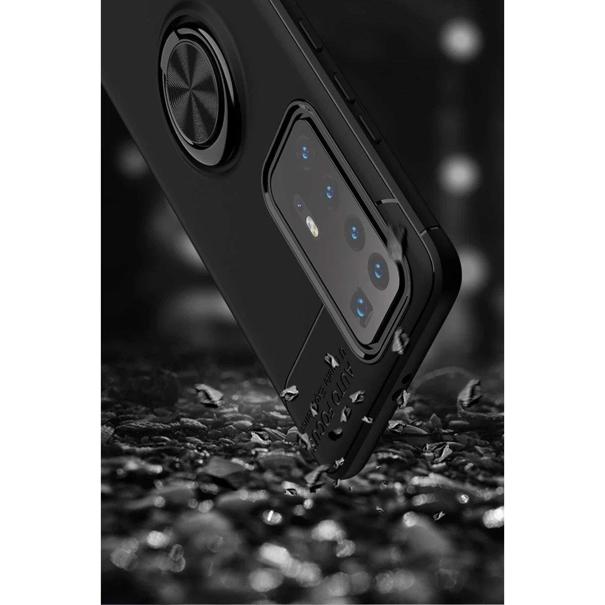 Newface Huawei P40 Pro Kılıf Range Yüzüklü Silikon - Siyah — görsel 12
