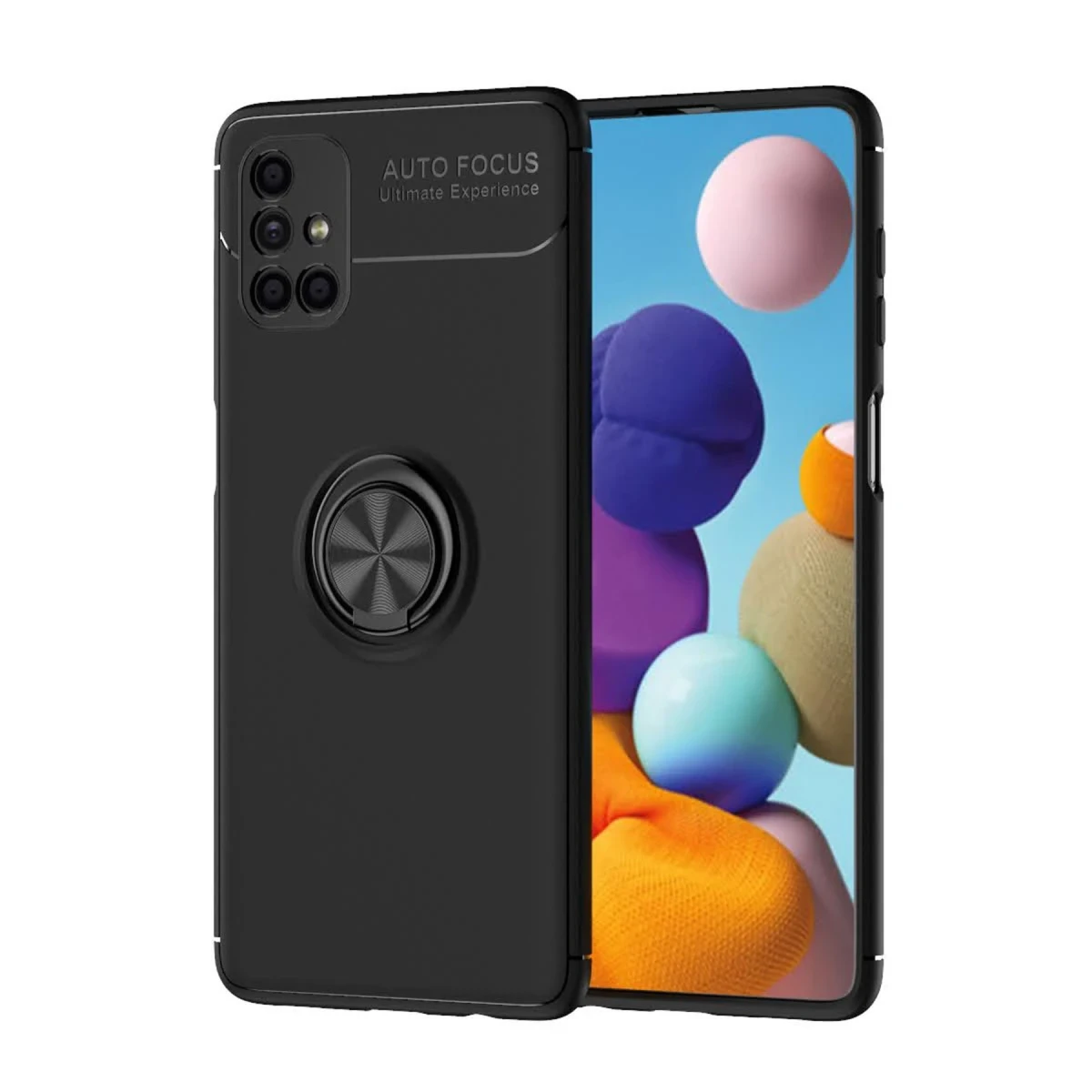 Newface Samsung Galaxy M51 Kılıf Range Yüzüklü Silikon - Siyah — görsel 8