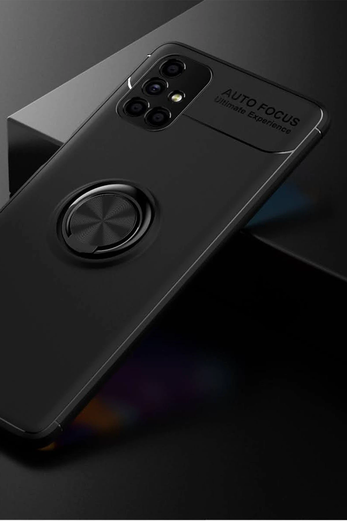 Newface Samsung Galaxy M51 Kılıf Range Yüzüklü Silikon - Siyah — görsel 2