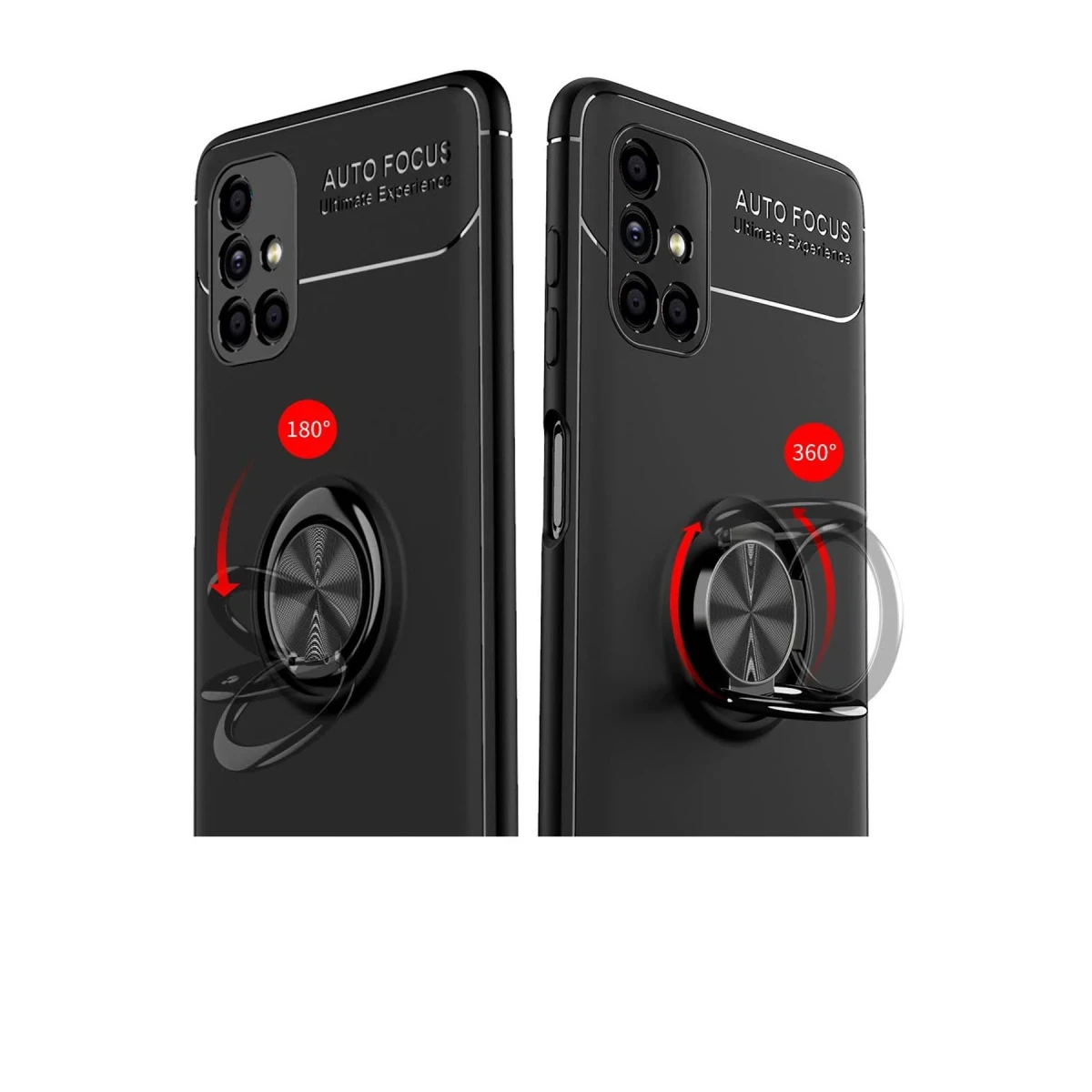 Newface Samsung Galaxy M51 Kılıf Range Yüzüklü Silikon - Siyah — görsel 10