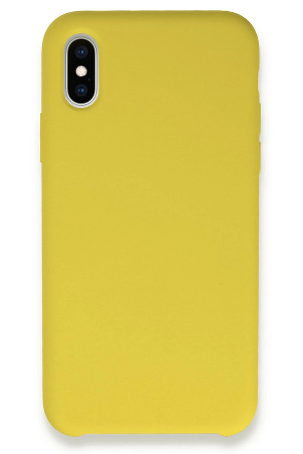 Newface iPhone XS Max Kılıf Lansman Legant Silikon - Sarı