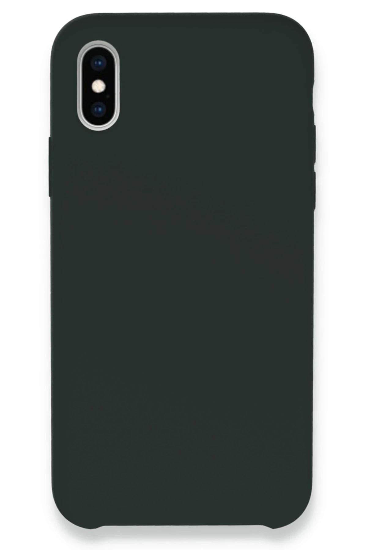 Newface iPhone XS Max Kılıf Lansman Legant Silikon - Koyu Yeşil