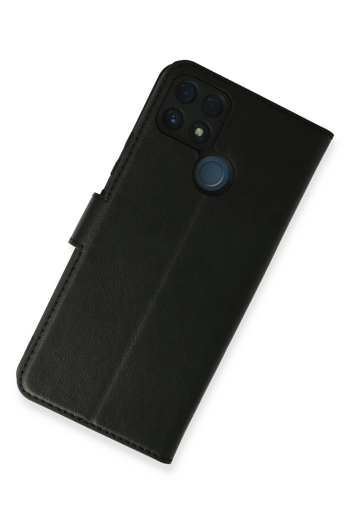 Newface Realme C25 Kılıf Trend S Plus Kapaklı Kılıf - Siyah