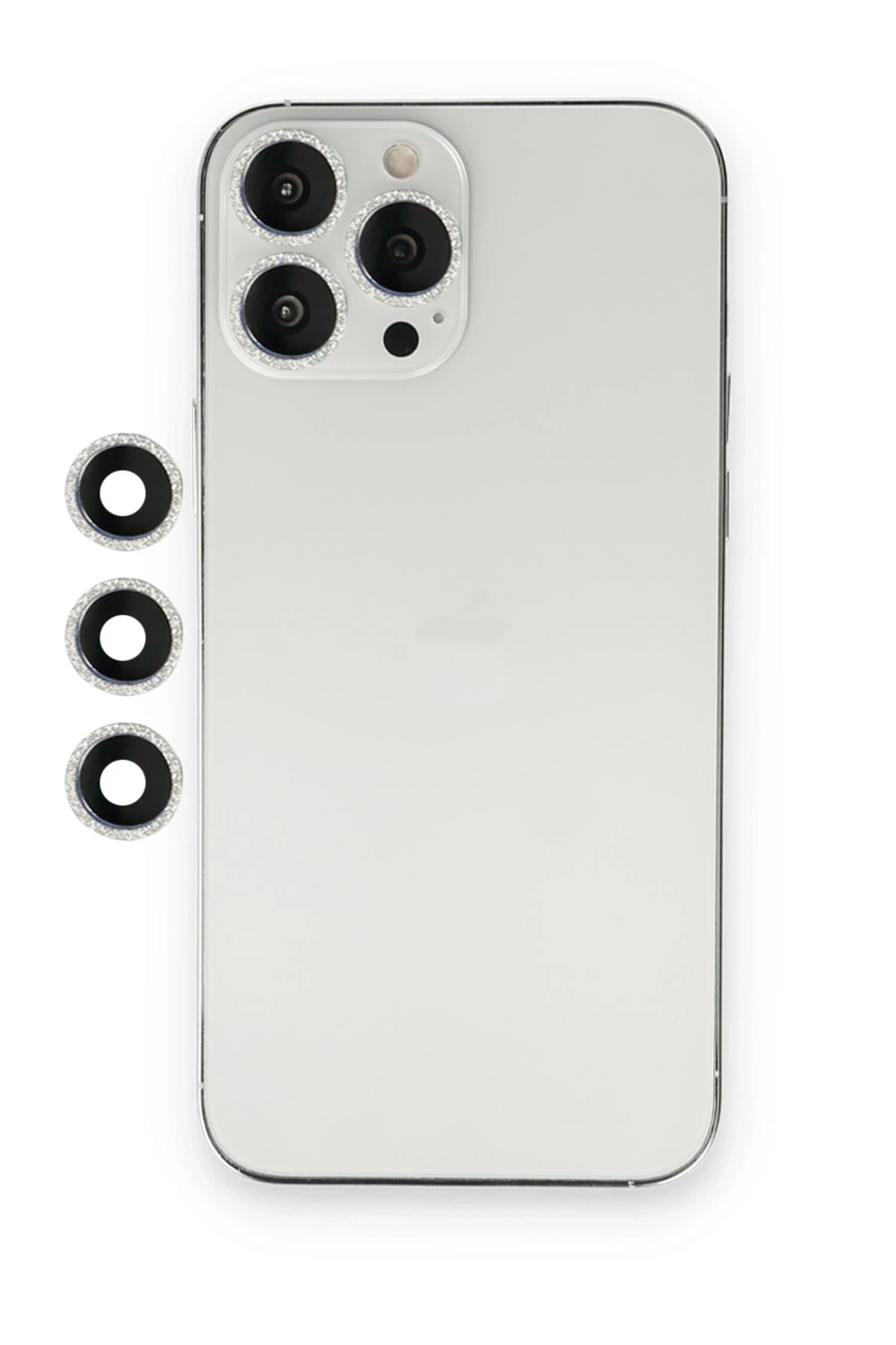 Newface iPhone 12 Pro Shine Kamera Lens - Gümüş