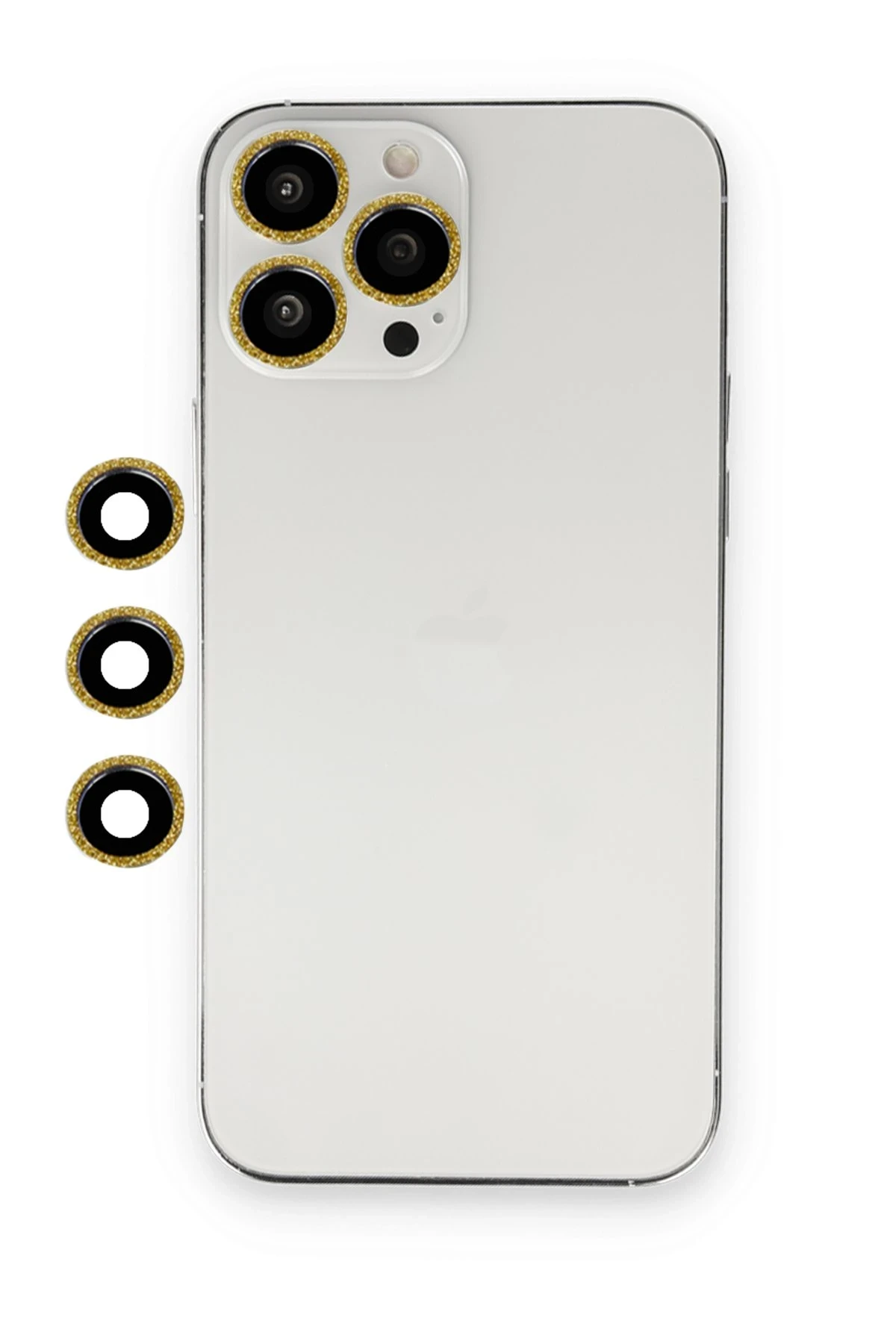 Newface Apple iPhone 13 Pro Max Shine Kamera Lens - Gold