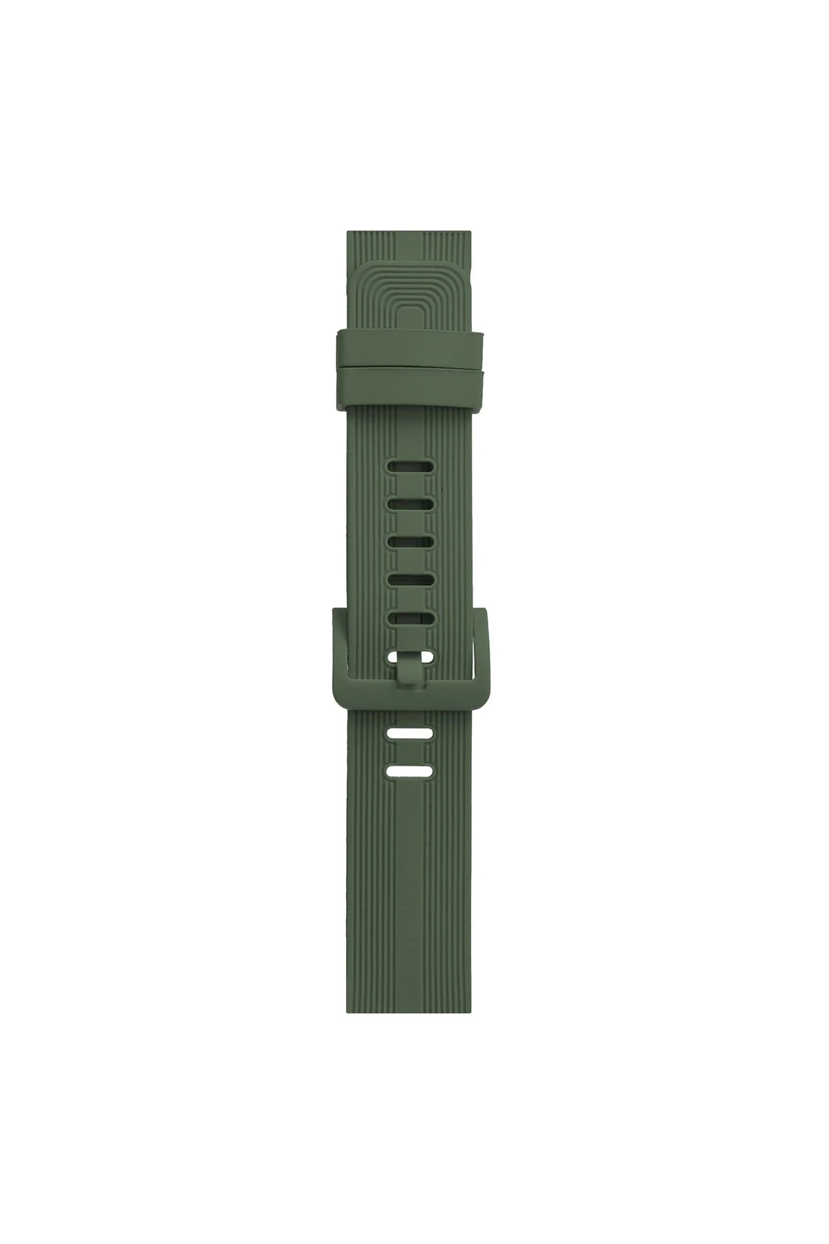 Newface Apple Watch 38mm KR408 Çizgili Silikon Kordon - Koyu Yeşil