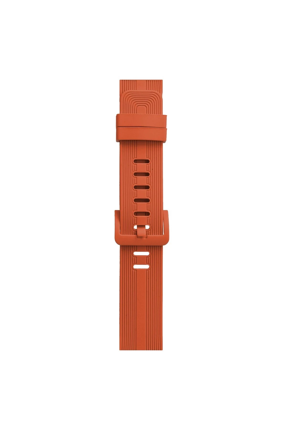 Newface Apple Watch 38mm KR408 Çizgili Silikon Kordon - Turuncu