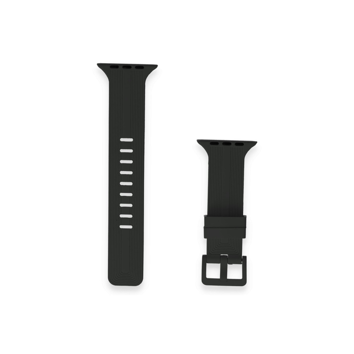 Newface Apple Watch 42mm KR408 Çizgili Silikon Kordon - Siyah — görsel 8
