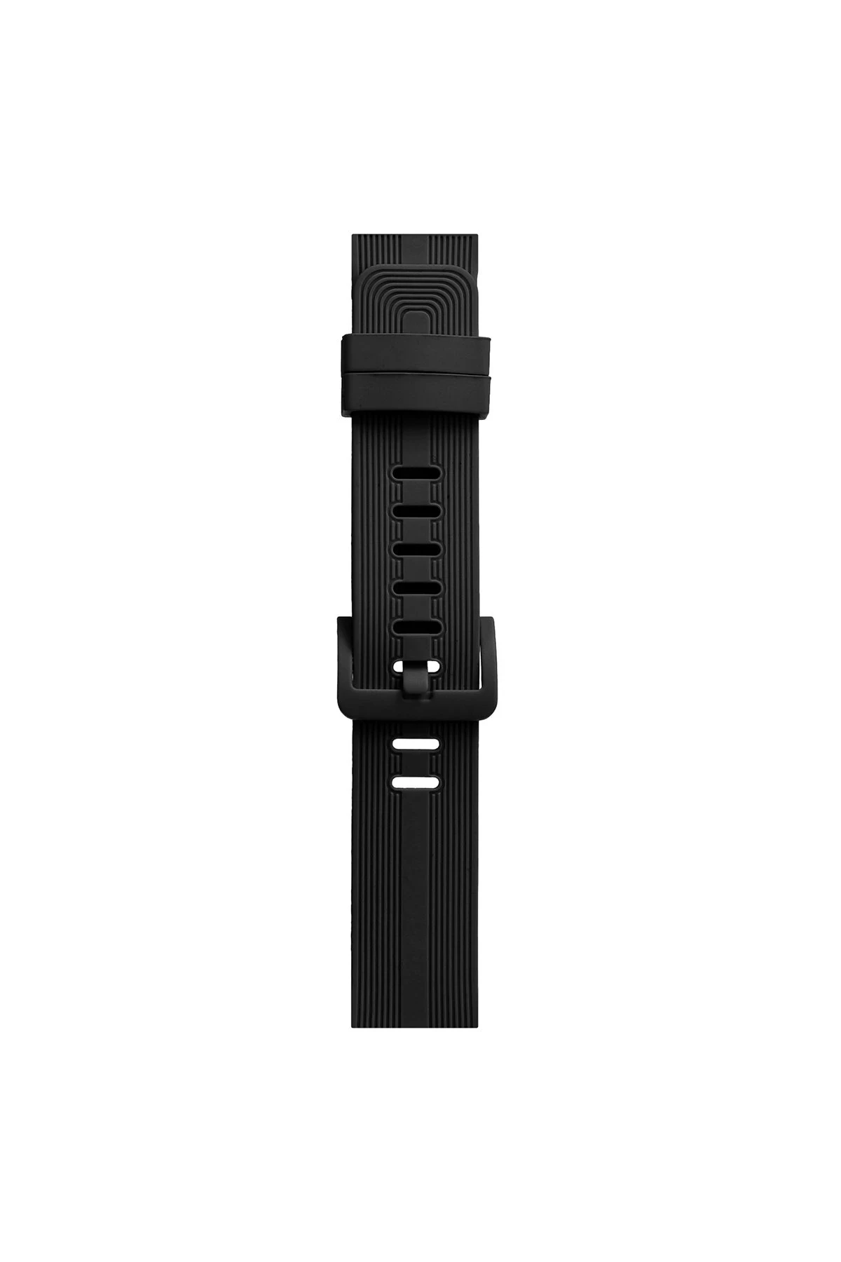 Newface Apple Watch 42mm KR408 Çizgili Silikon Kordon - Siyah — görsel 3