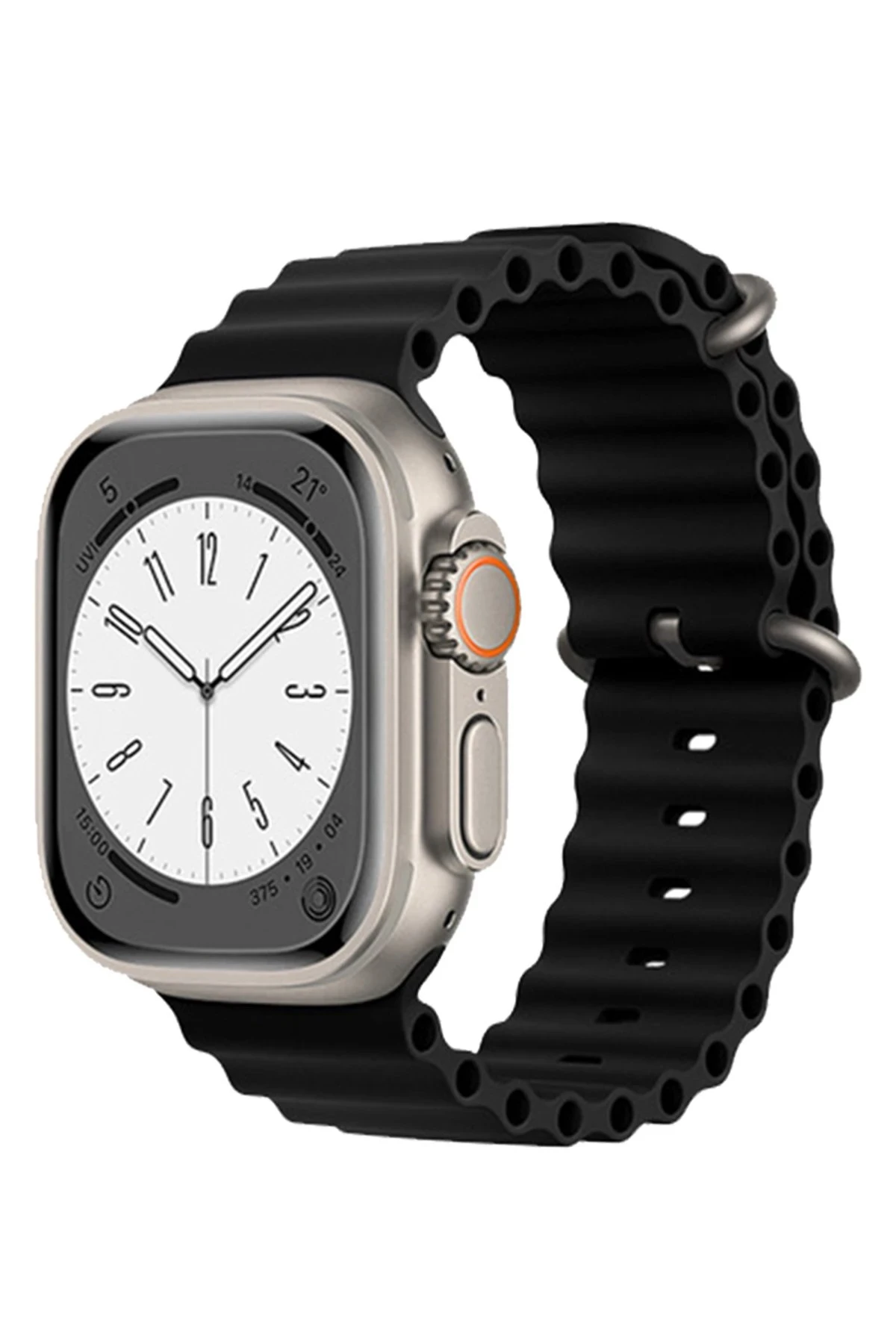 Newface Apple Watch 42mm Ocean Kordon - Siyah