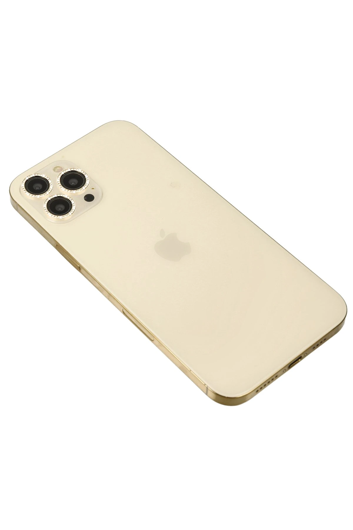 Newface Apple iPhone 12 Pro Max Diamond Kamera Lens - Gold