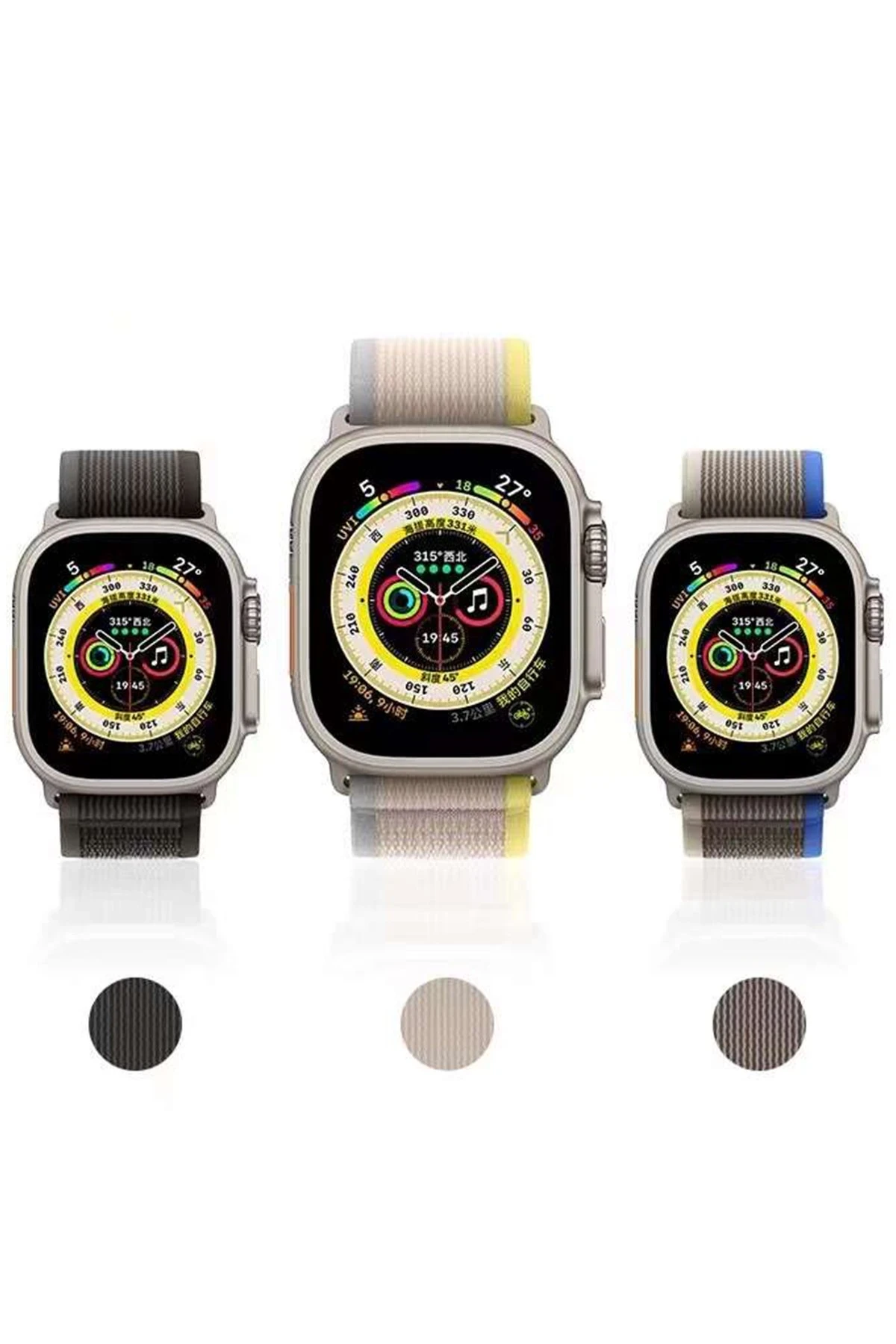 Newface Apple Watch 38mm Trail Kordon - Siyah-Gri — görsel 5