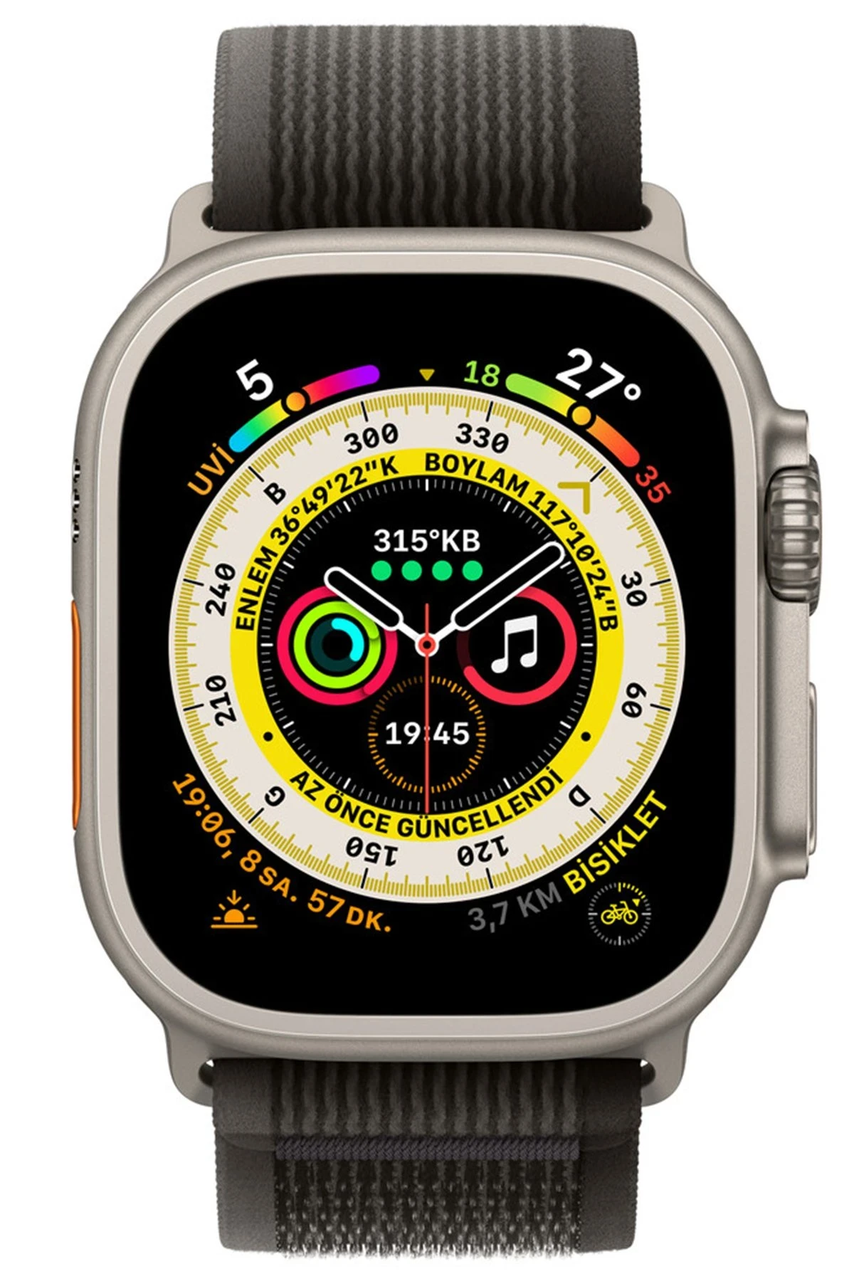 Newface Apple Watch 42mm Trail Kordon - Siyah-Gri — görsel 2