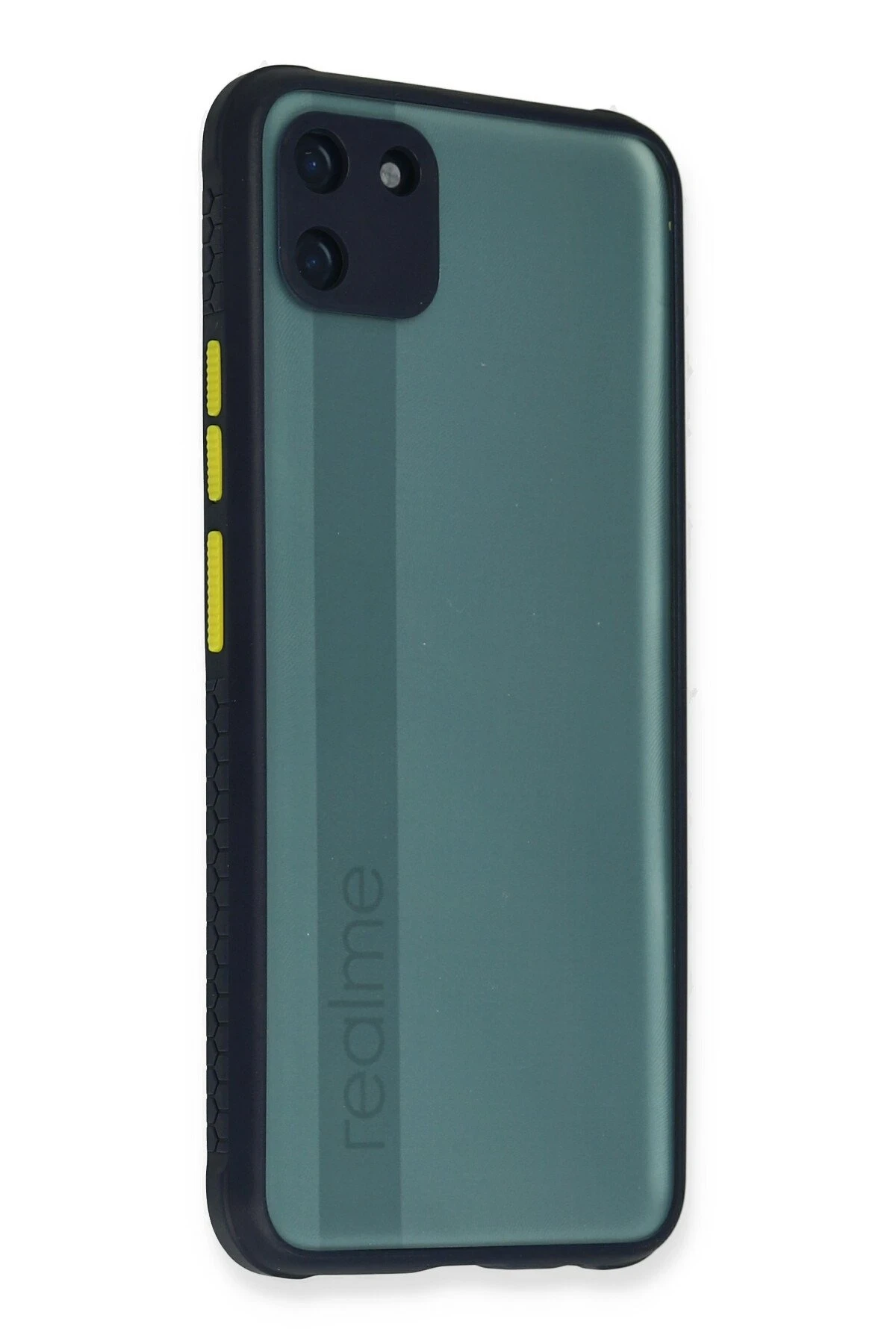 Newface Realme C11 Kılıf Miami Şeffaf Silikon - Lacivert