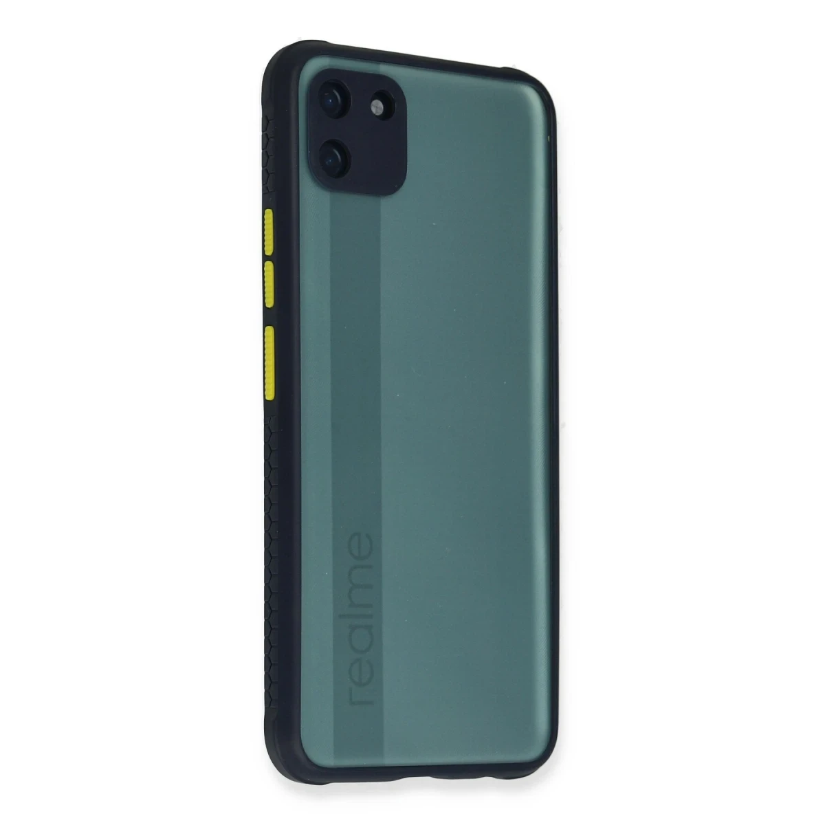 Newface Realme C11 Kılıf Miami Şeffaf Silikon - Lacivert