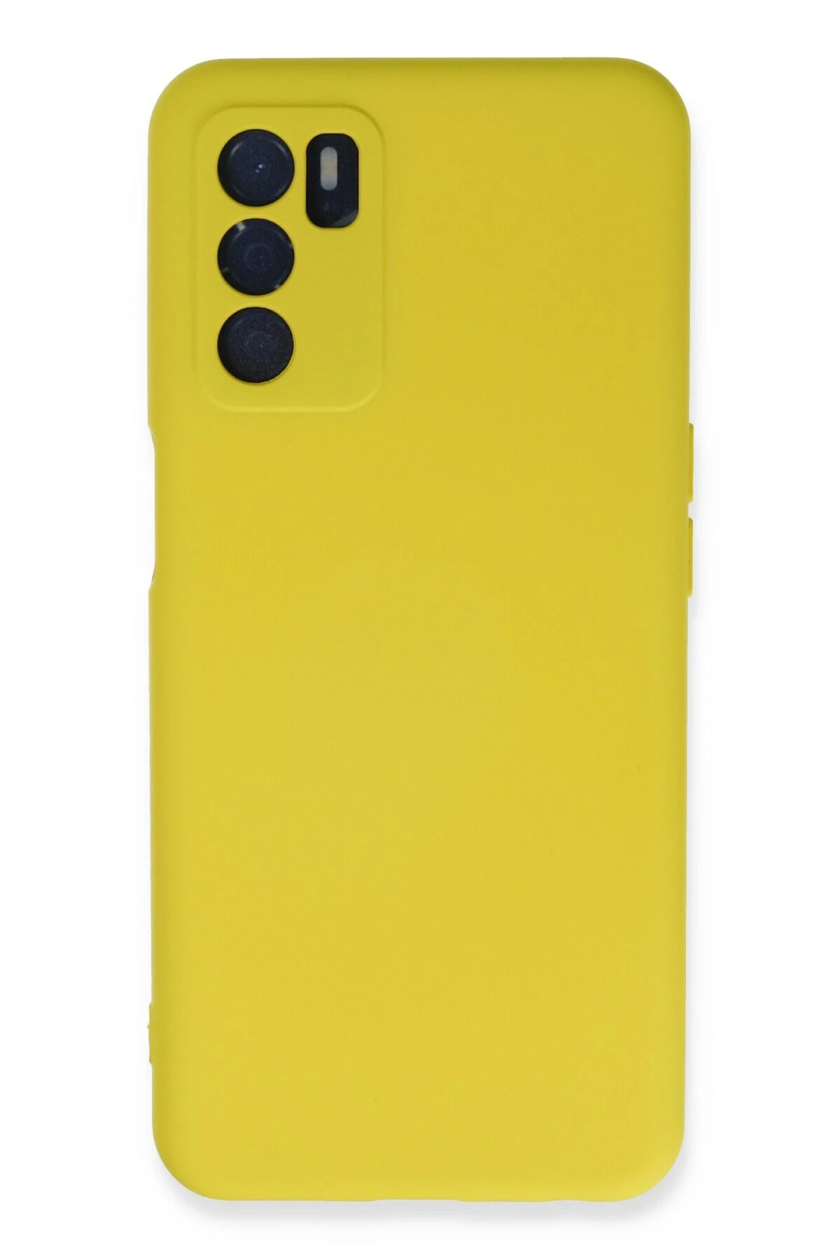 Newface Oppo A16 Kılıf Nano içi Kadife Silikon - Sarı