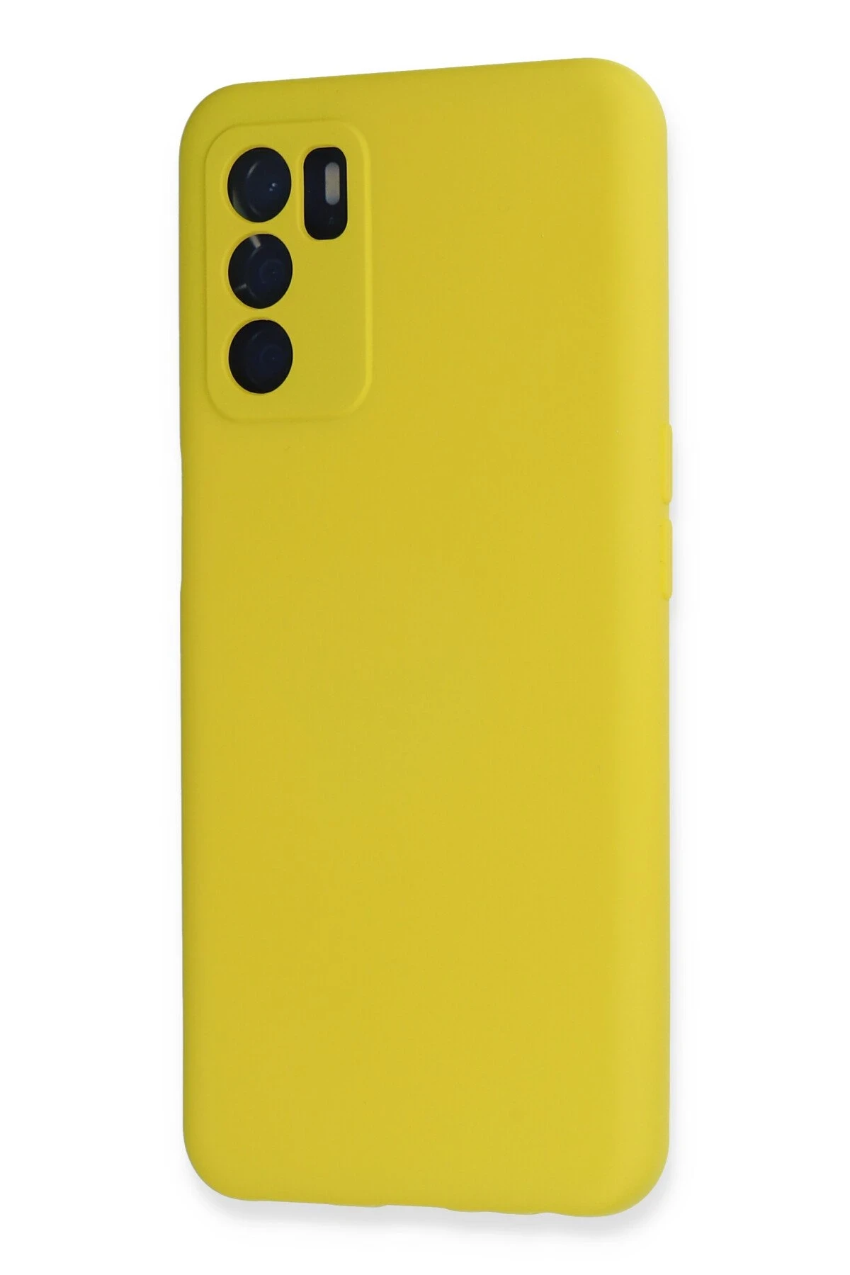 Newface Oppo A16 Kılıf Nano içi Kadife Silikon - Sarı