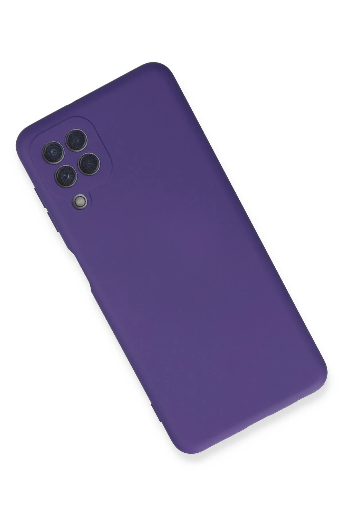 Newface Samsung Galaxy A22 Kılıf Nano içi Kadife Silikon - Mor