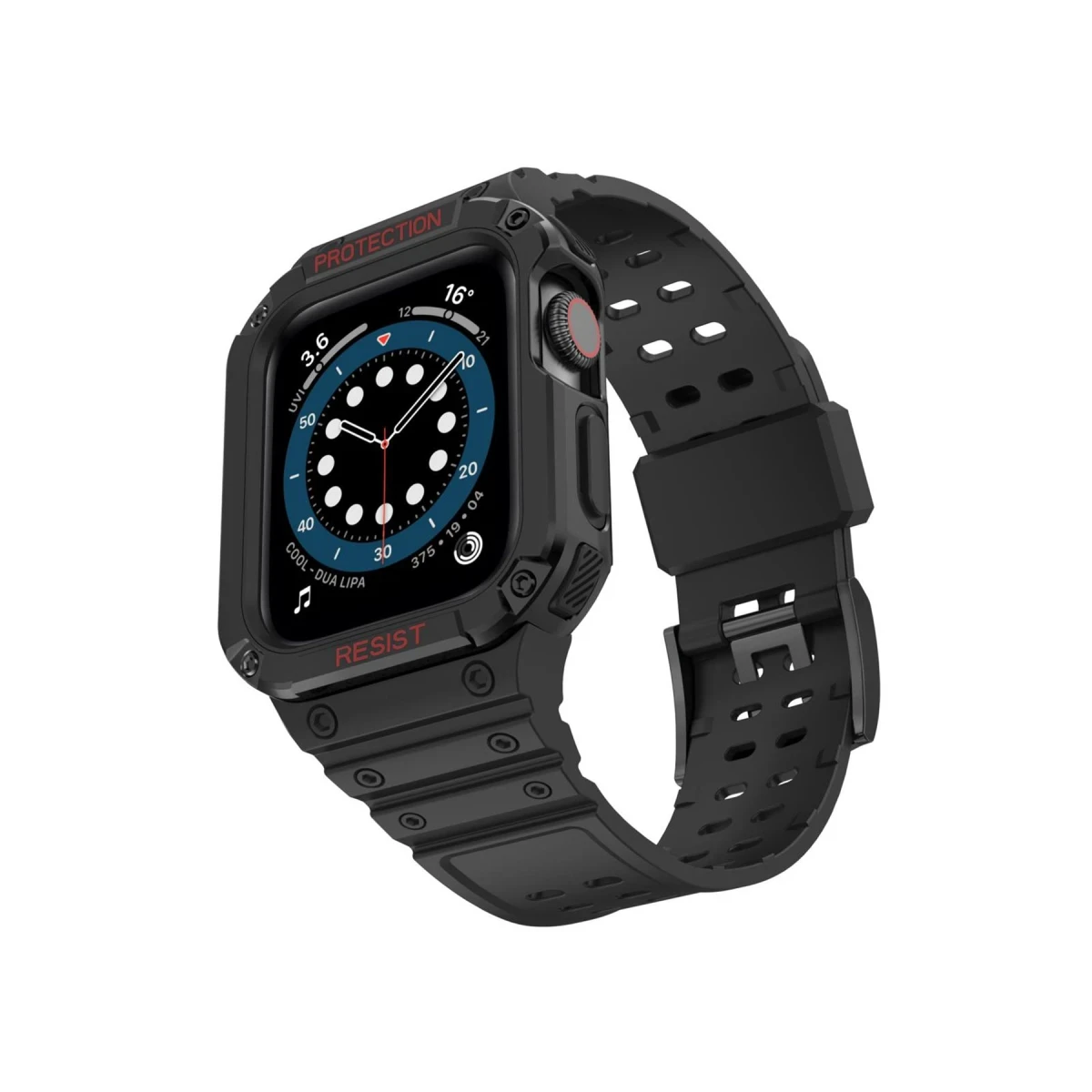 Newface Apple Watch 42mm KR401 Silikon Kordon - Siyah — görsel 2
