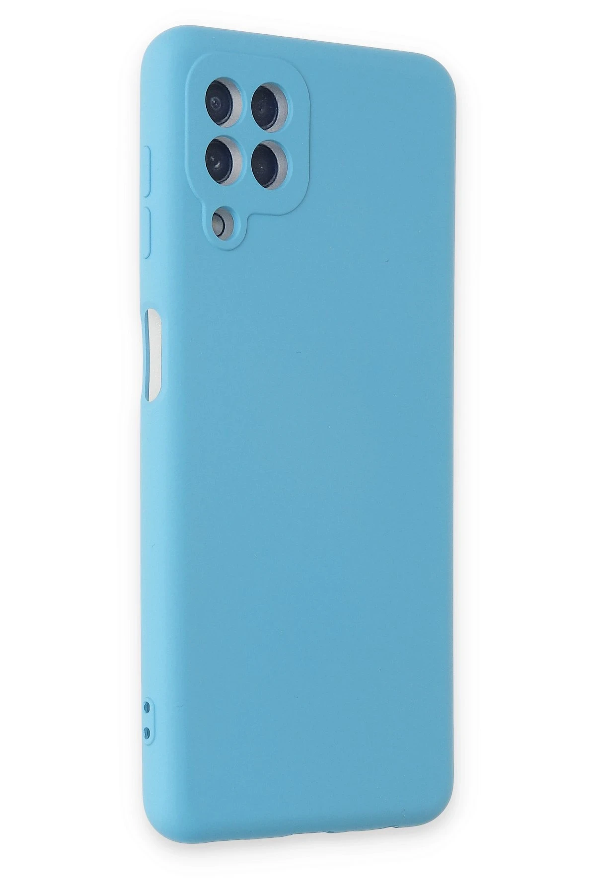 Newface Samsung Galaxy A22 Kılıf Nano içi Kadife Silikon - Mavi