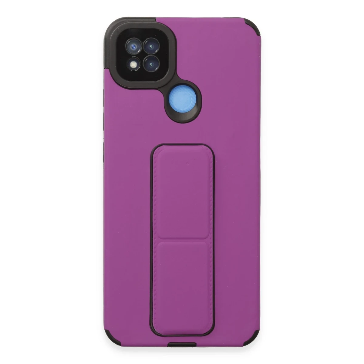 Newface Xiaomi Redmi 9C Kılıf Mega Standlı Silikon - Mor — görsel 5