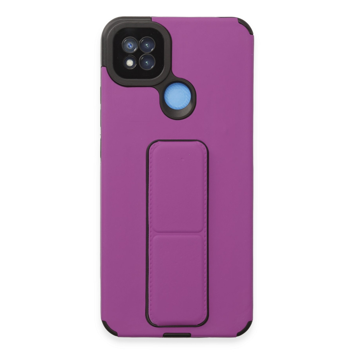 Newface Xiaomi Redmi 9C Kılıf Mega Standlı Silikon - Mor — görsel 9