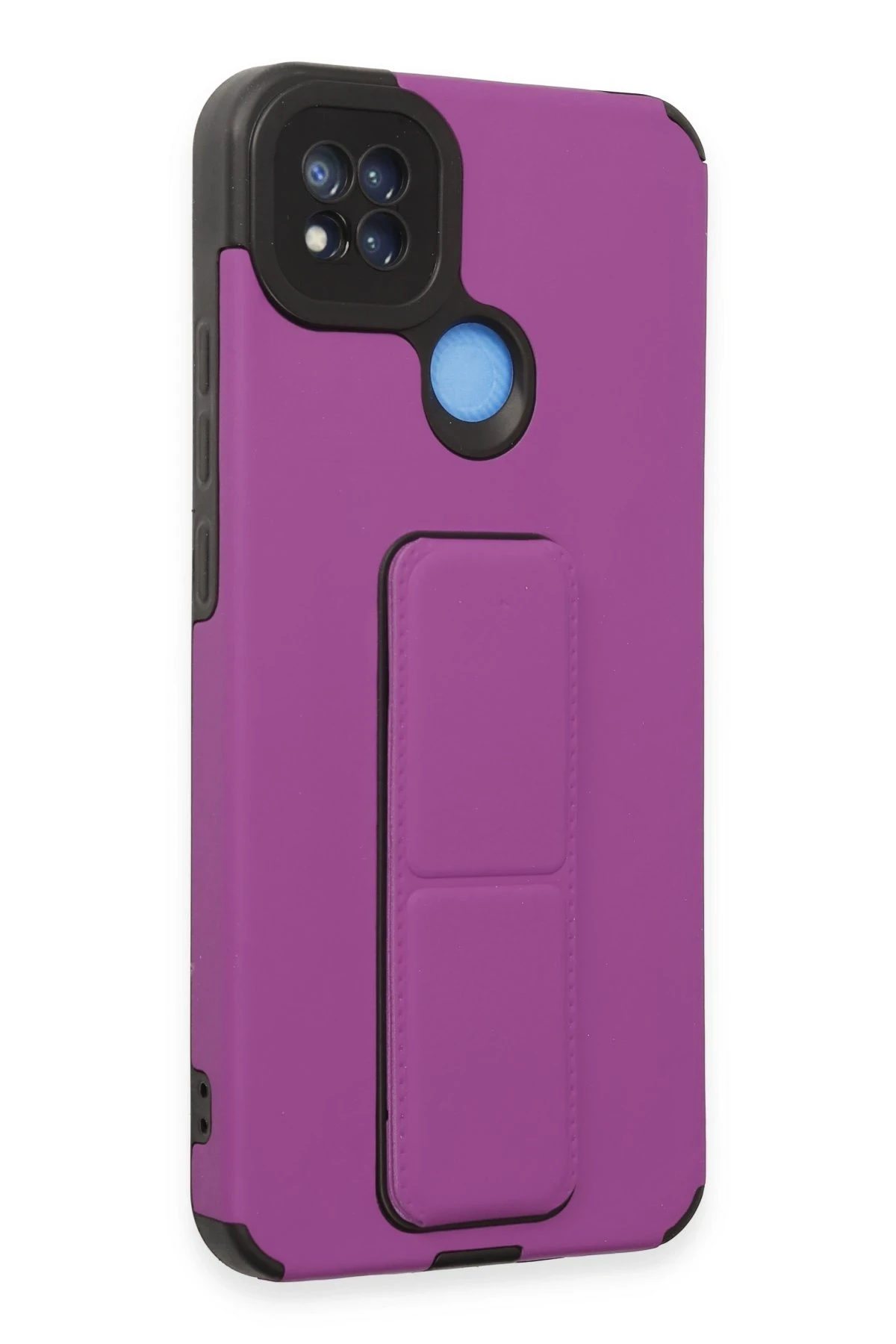 Newface Xiaomi Redmi 9C Kılıf Mega Standlı Silikon - Mor — görsel 2
