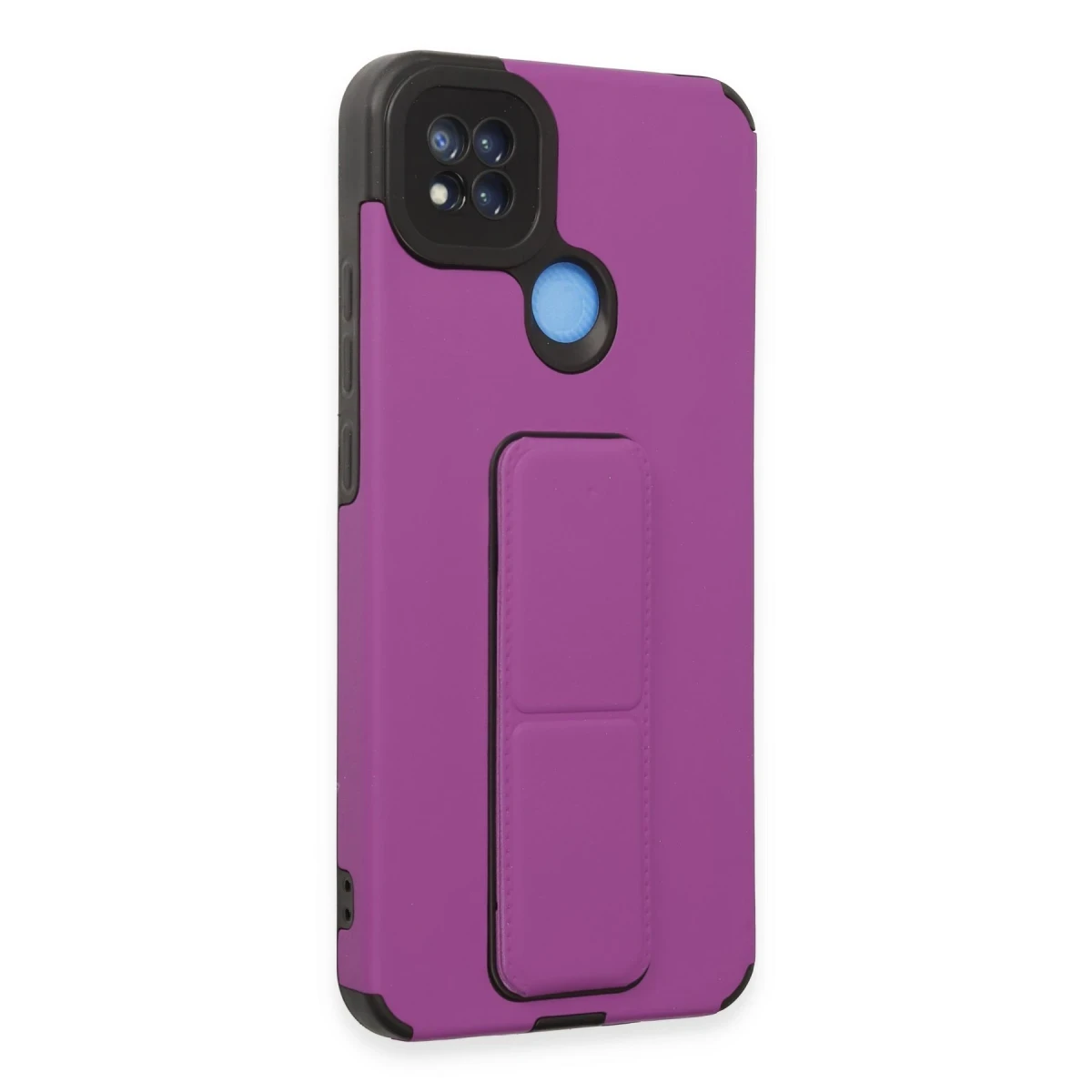 Newface Xiaomi Redmi 9C Kılıf Mega Standlı Silikon - Mor — görsel 6