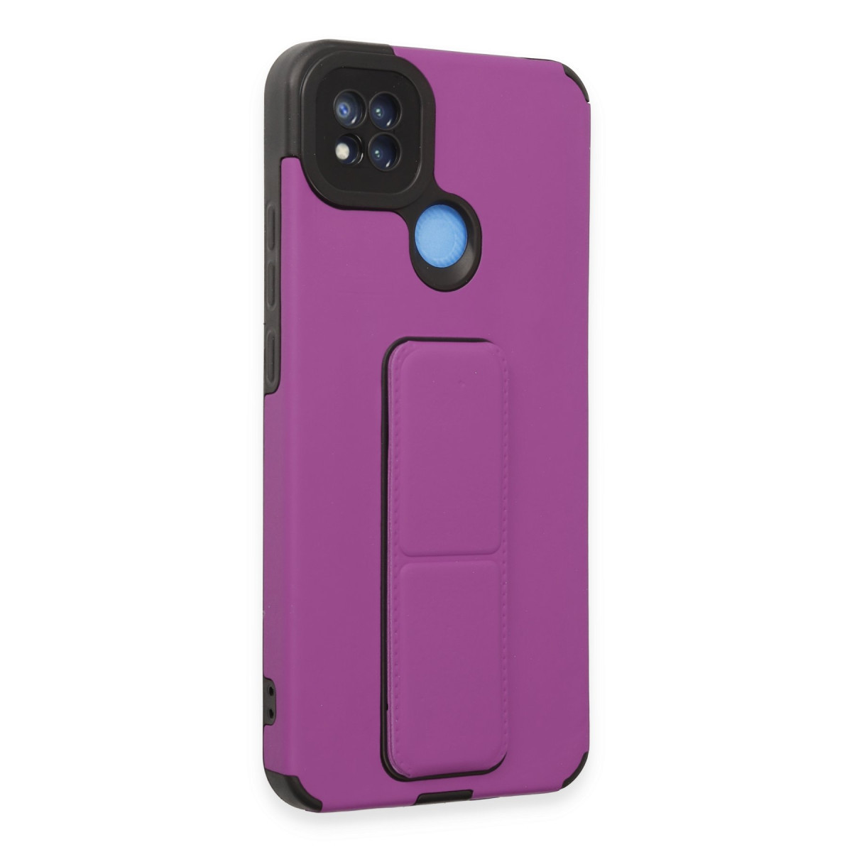 Newface Xiaomi Redmi 9C Kılıf Mega Standlı Silikon - Mor — görsel 10