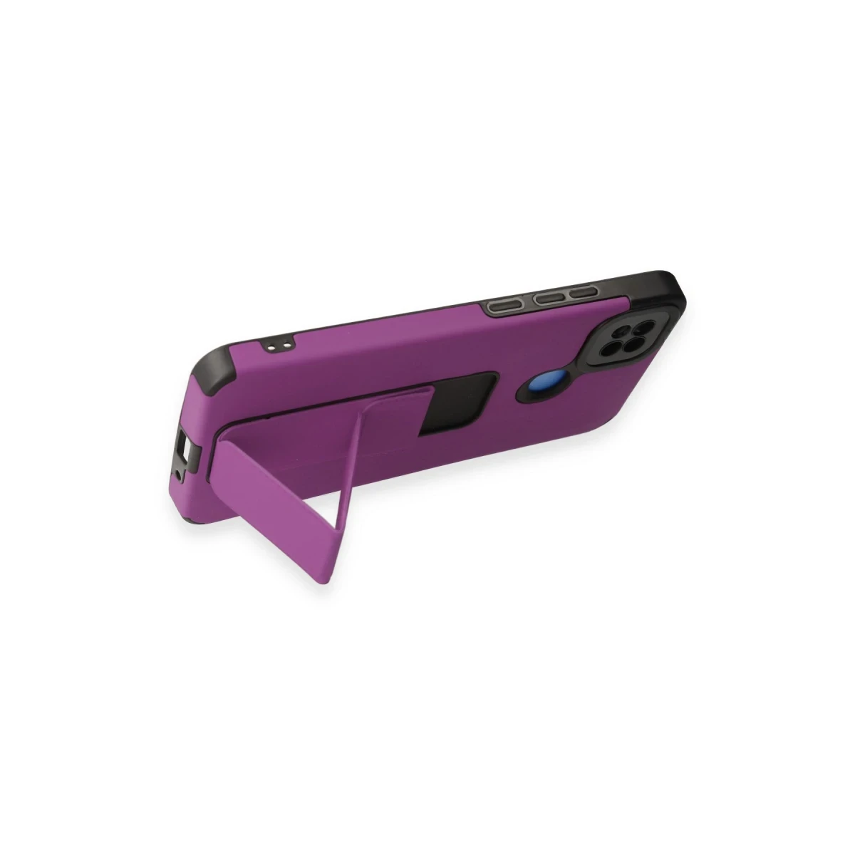 Newface Xiaomi Redmi 9C Kılıf Mega Standlı Silikon - Mor — görsel 7