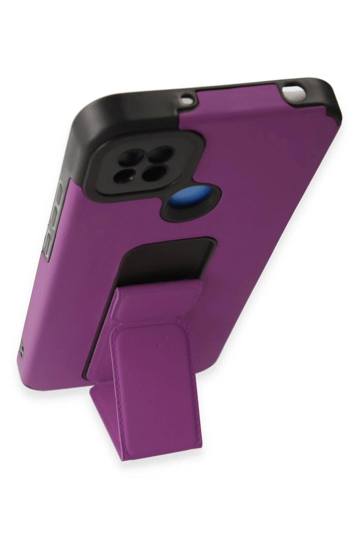 Newface Xiaomi Redmi 9C Kılıf Mega Standlı Silikon - Mor — görsel 4