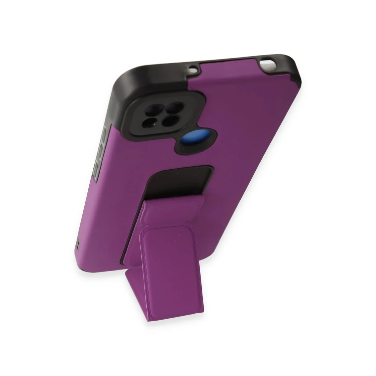 Newface Xiaomi Redmi 9C Kılıf Mega Standlı Silikon - Mor — görsel 8