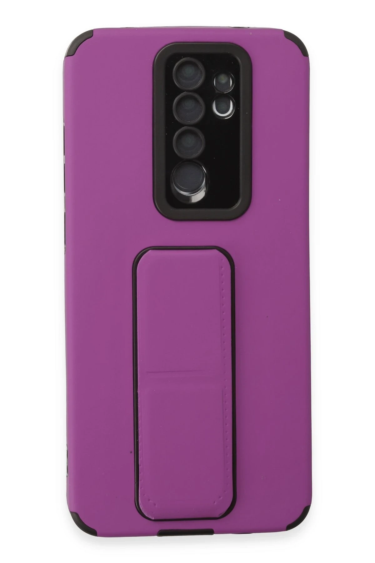 Newface Xiaomi Redmi Note 8 Pro Kılıf Mega Standlı Silikon - Mor