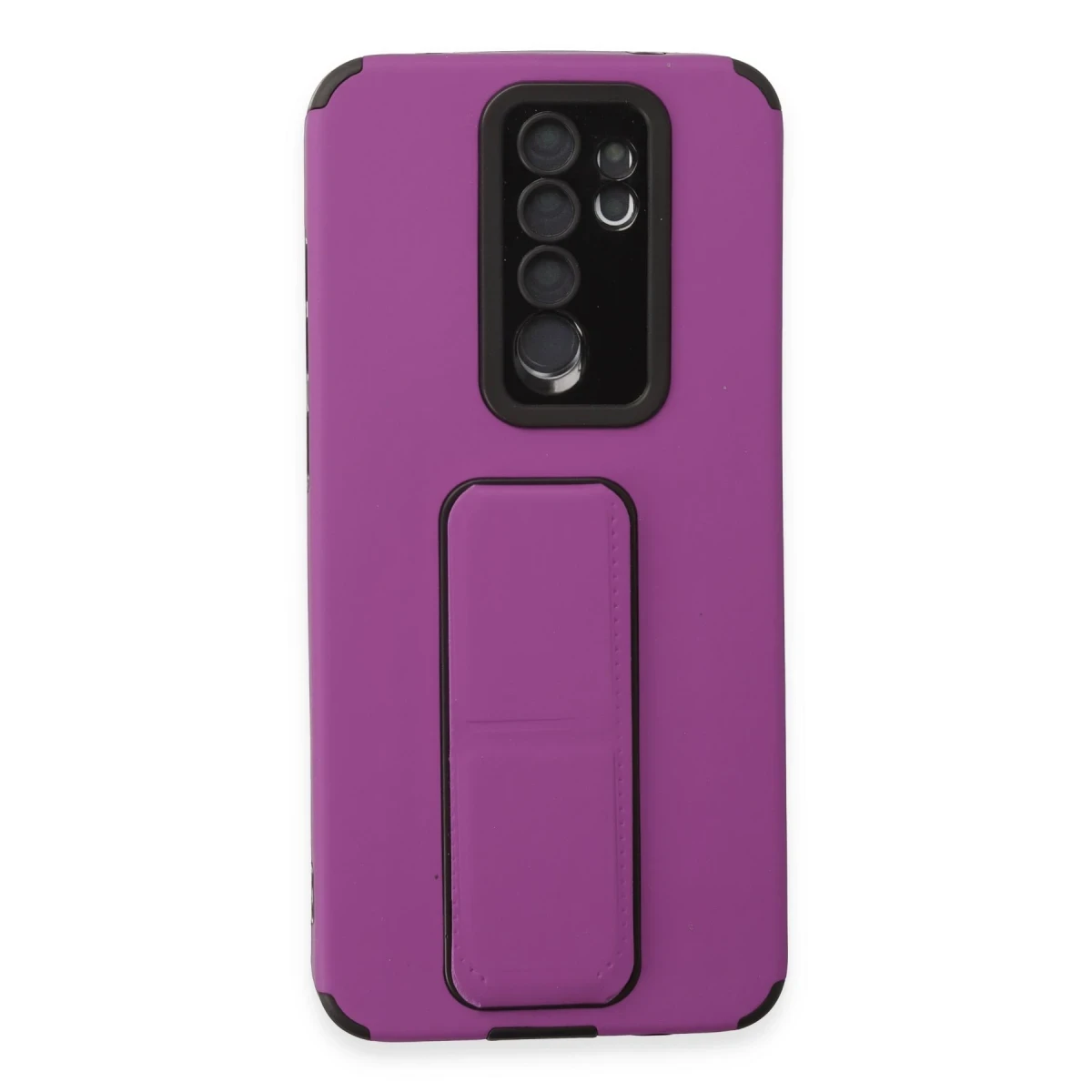 Newface Xiaomi Redmi Note 8 Pro Kılıf Mega Standlı Silikon - Mor — görsel 5