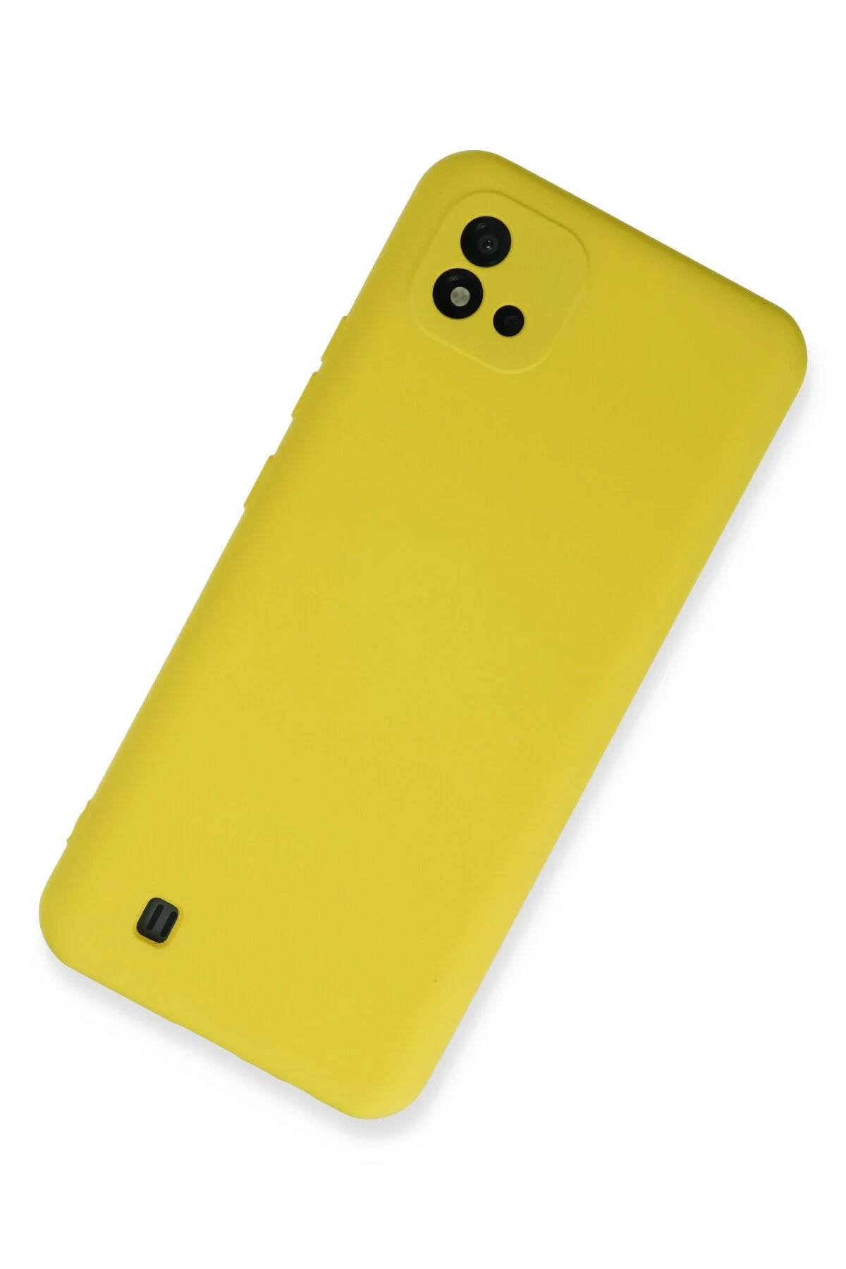 Newface Realme C11 2021 Kılıf Nano içi Kadife Silikon - Sarı
