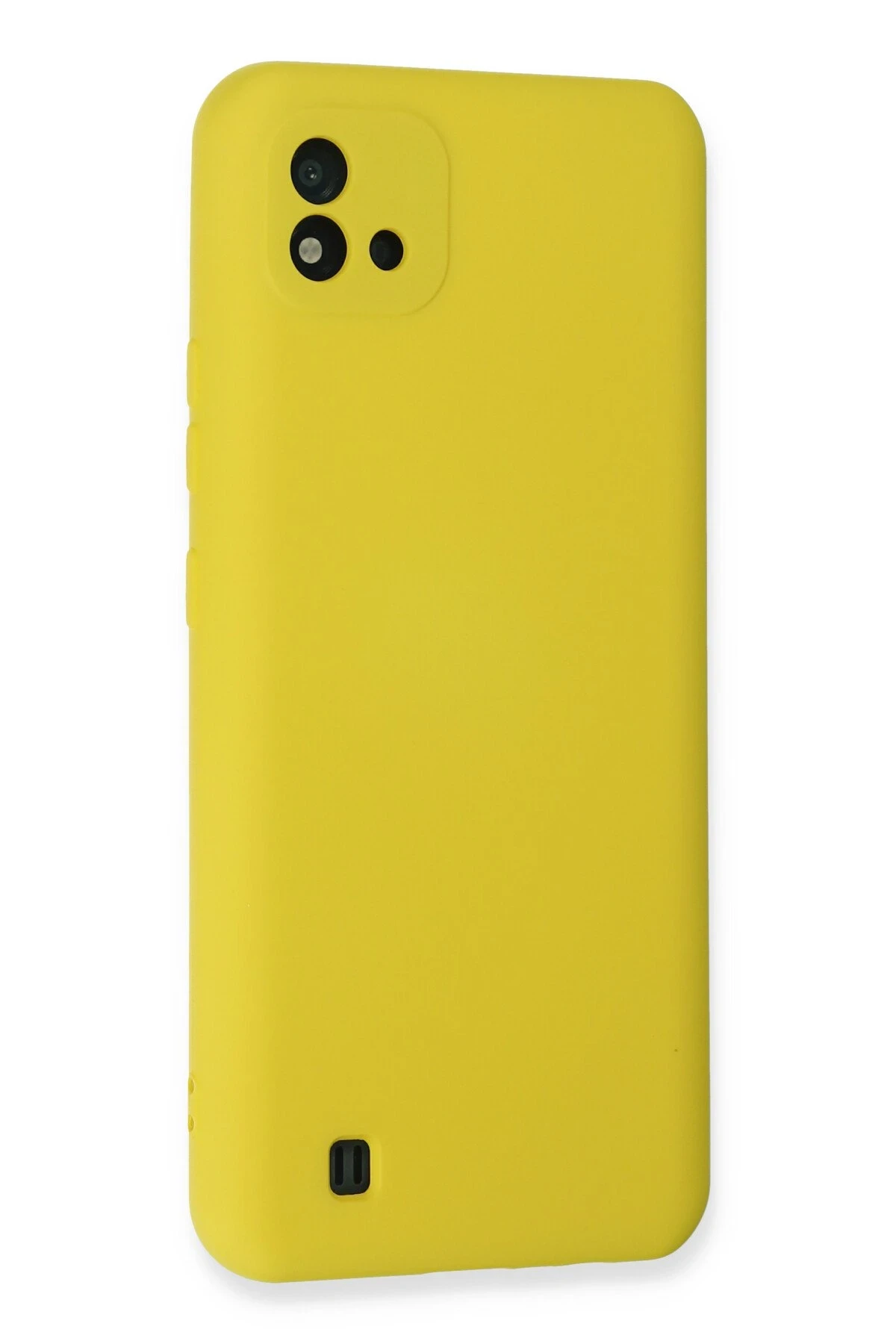 Newface Realme C11 2021 Kılıf Nano içi Kadife Silikon - Sarı