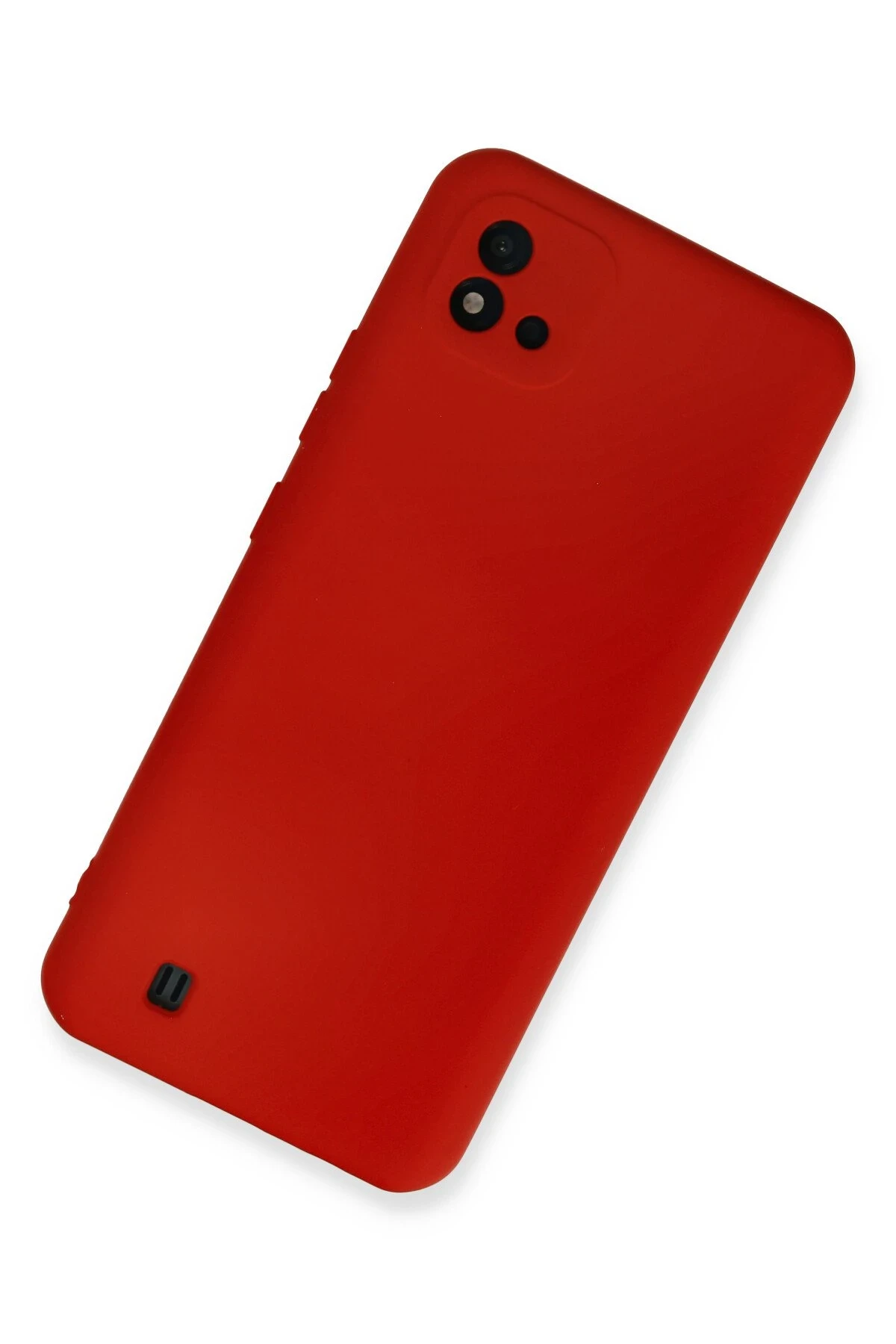 Newface Realme C11 2021 Kılıf Nano içi Kadife Silikon - Kırmızı