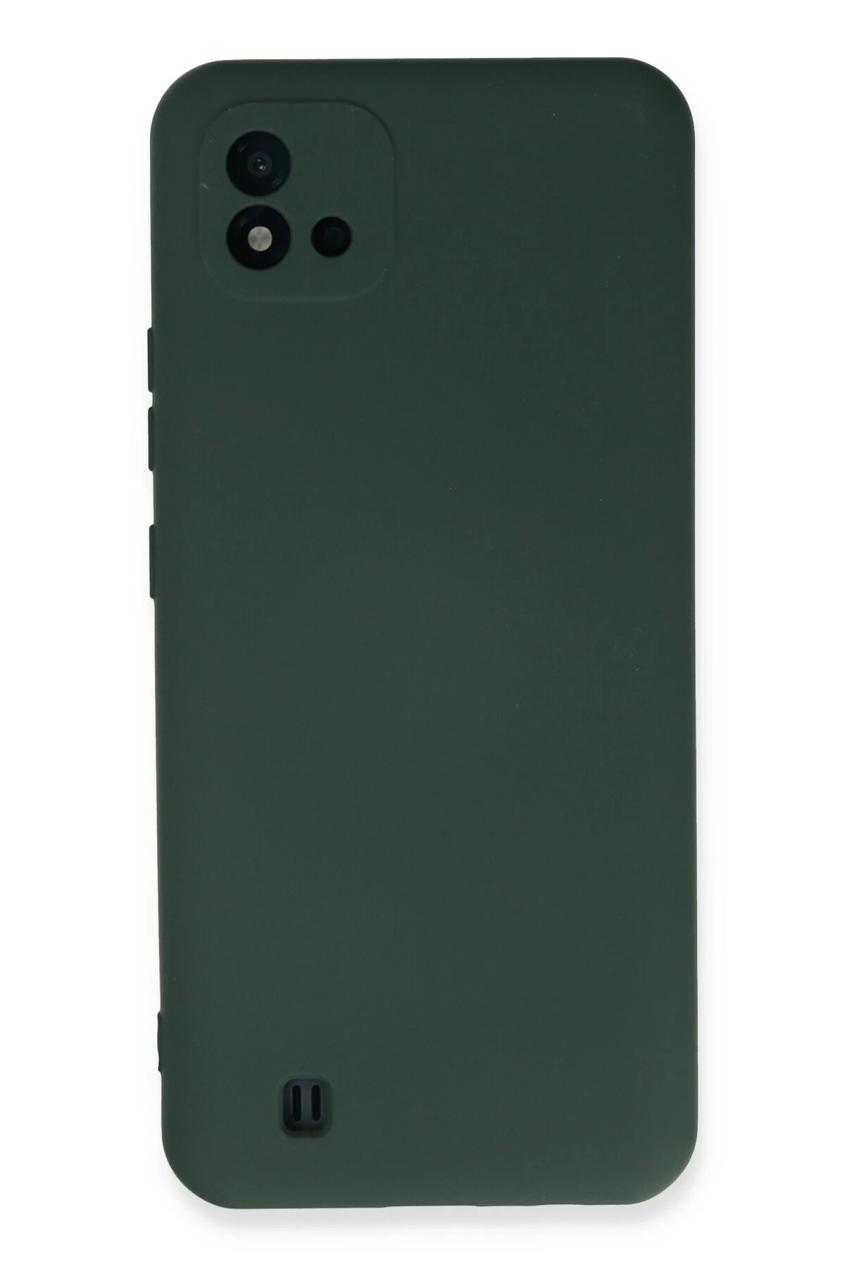 Newface Realme C11 2021 Kılıf Nano içi Kadife Silikon - Koyu Yeşil