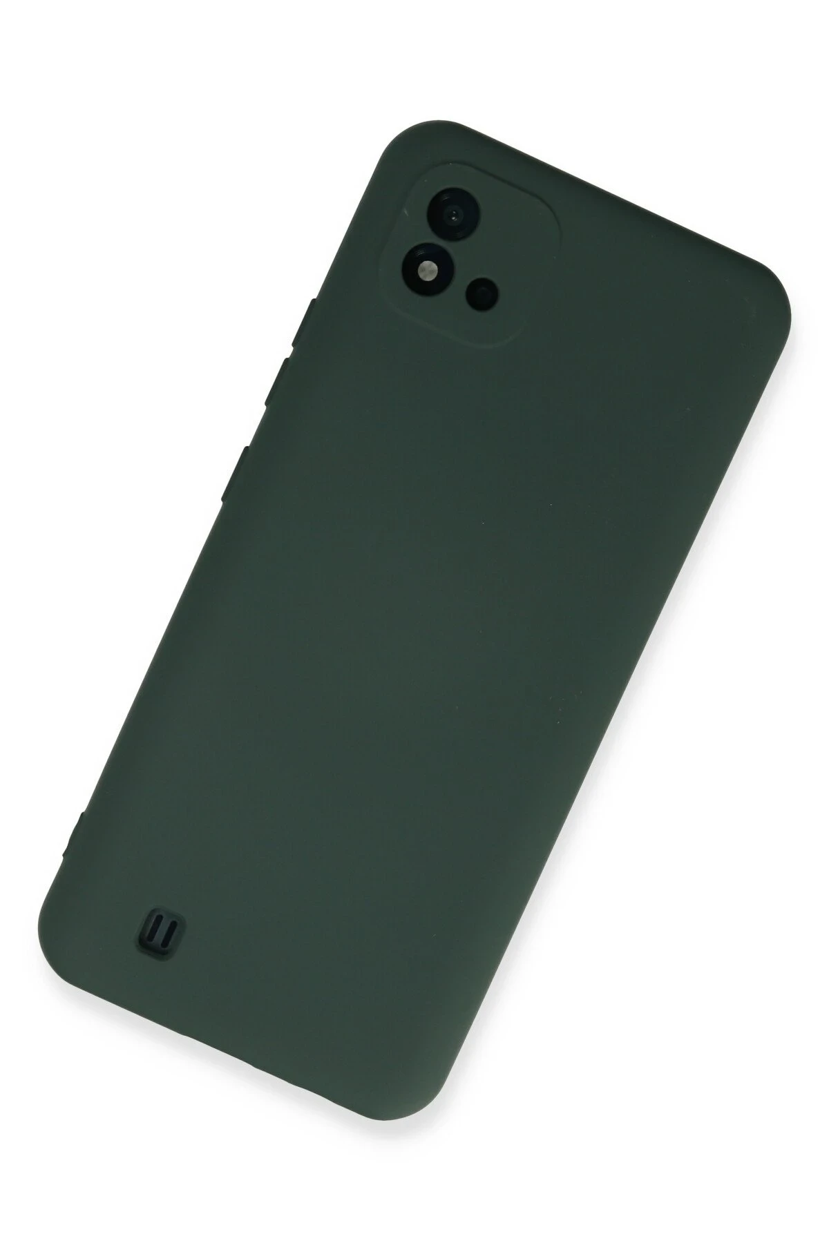 Newface Realme C11 2021 Kılıf Nano içi Kadife Silikon - Koyu Yeşil
