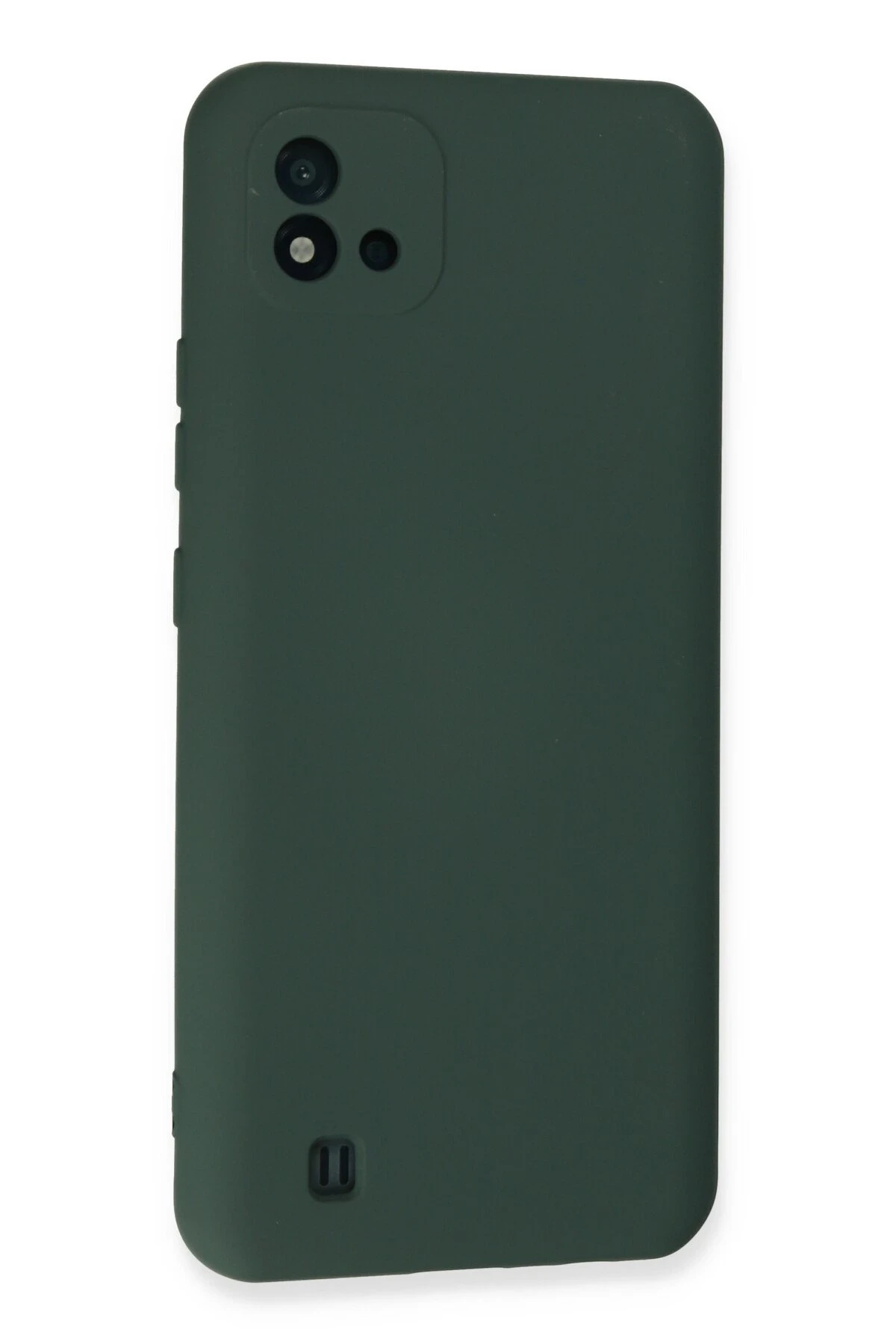 Newface Realme C11 2021 Kılıf Nano içi Kadife Silikon - Koyu Yeşil