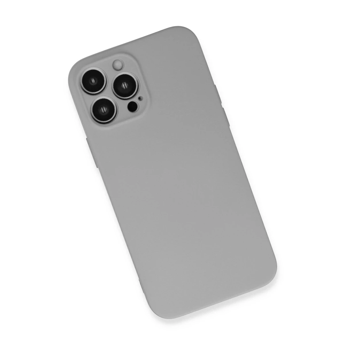 Newface Apple iPhone 13 Pro Kılıf Nano içi Kadife Silikon - Açık Gri — görsel 5