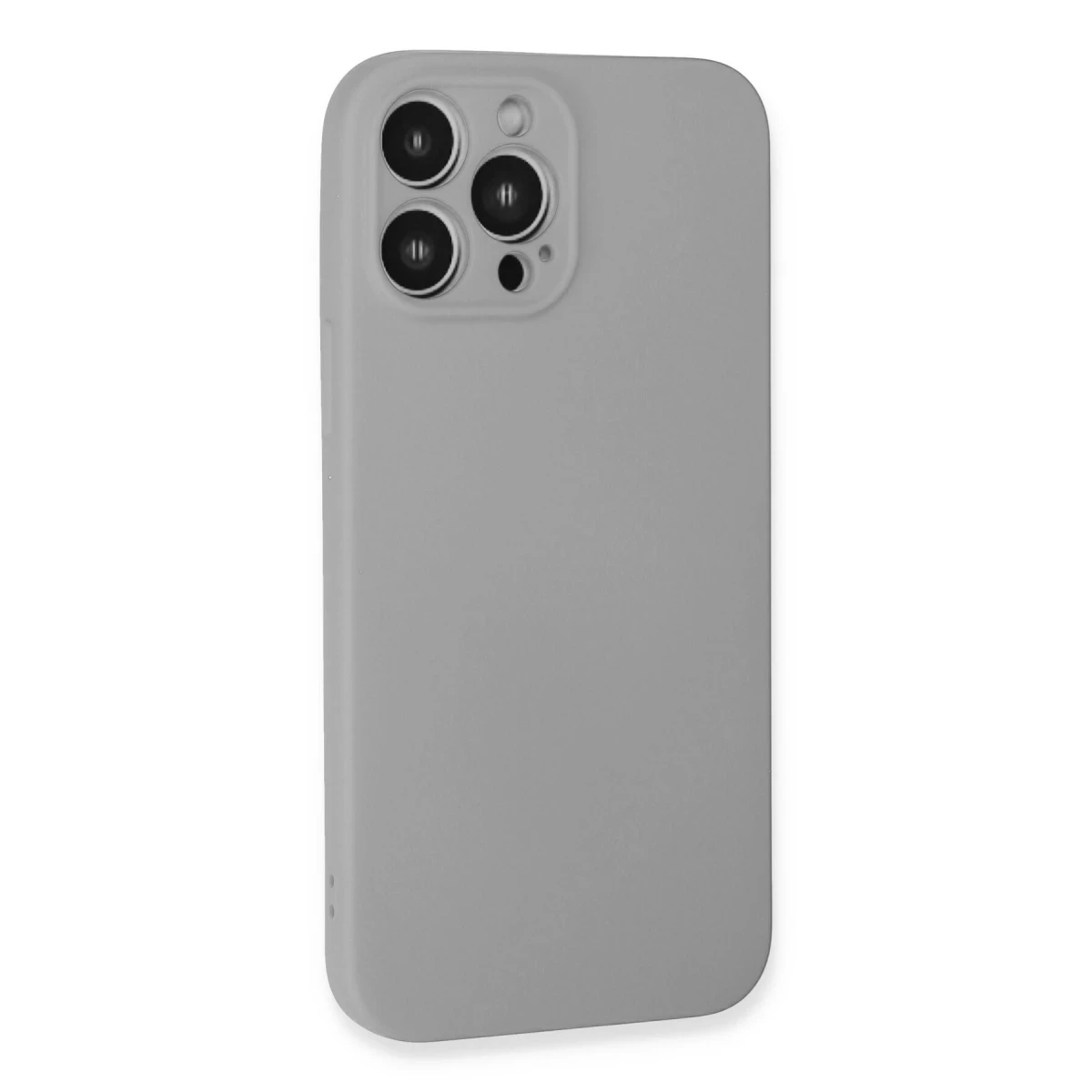 Newface Apple iPhone 13 Pro Kılıf Nano içi Kadife Silikon - Açık Gri — görsel 6