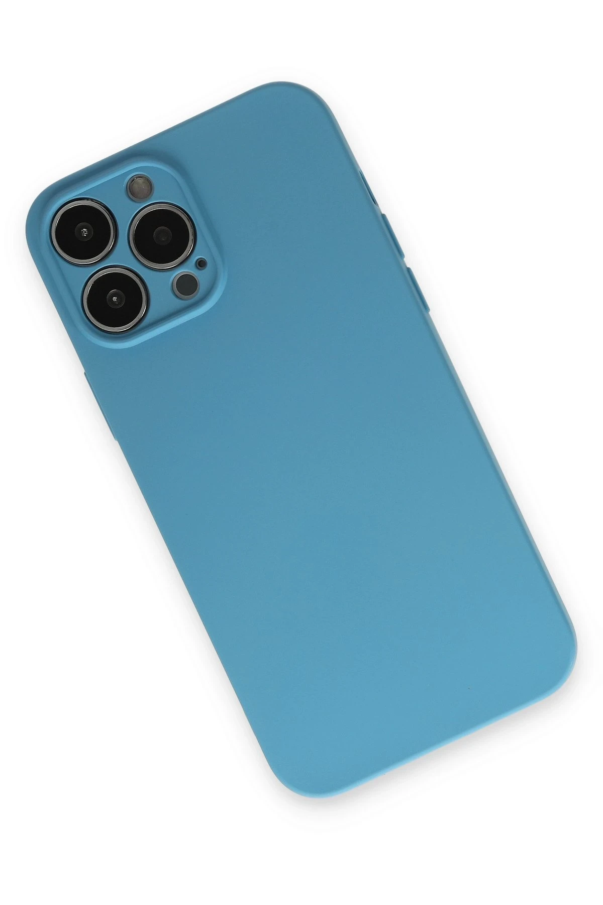 Newface iPhone 13 Pro Kılıf Nano içi Kadife Silikon - Mavi