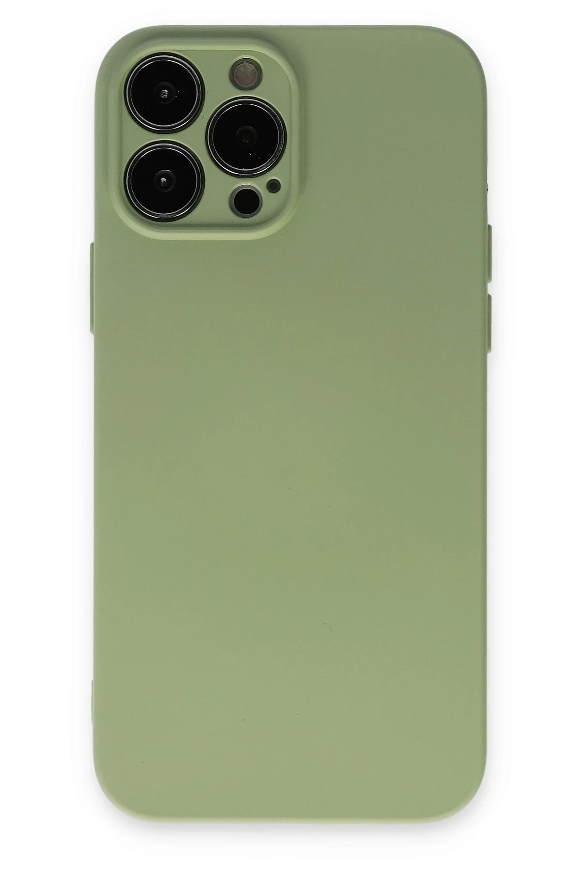 Newface iPhone 13 Pro Kılıf Nano içi Kadife Silikon - Yeşil