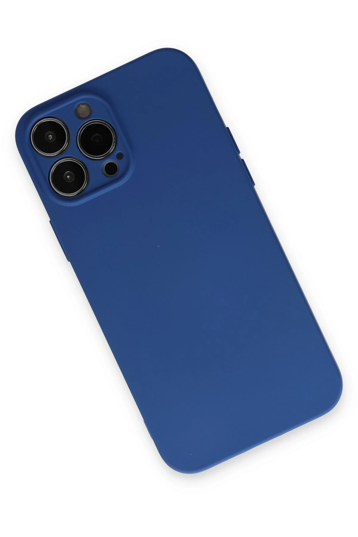 Newface iPhone 13 Pro Kılıf Nano içi Kadife Silikon - Lacivert