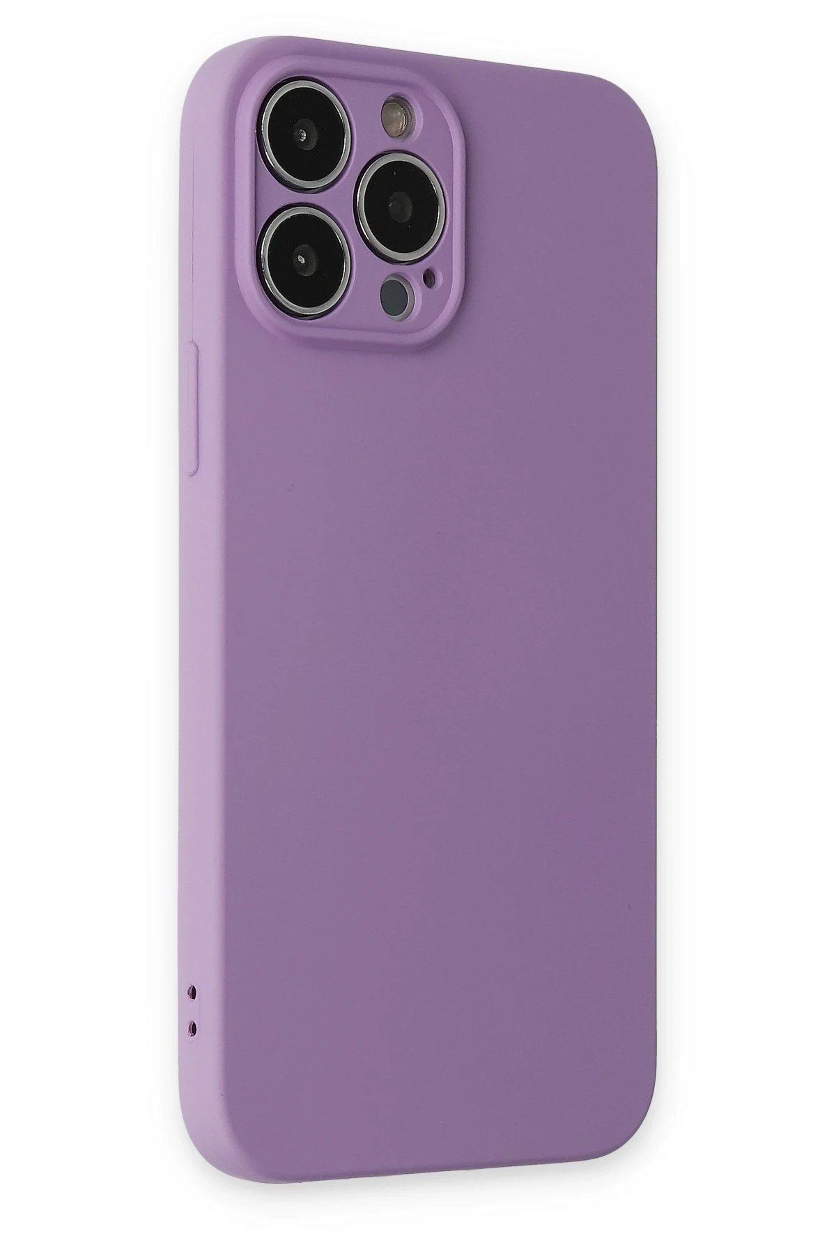Newface iPhone 13 Pro Kılıf Nano içi Kadife Silikon - Koyu Lila