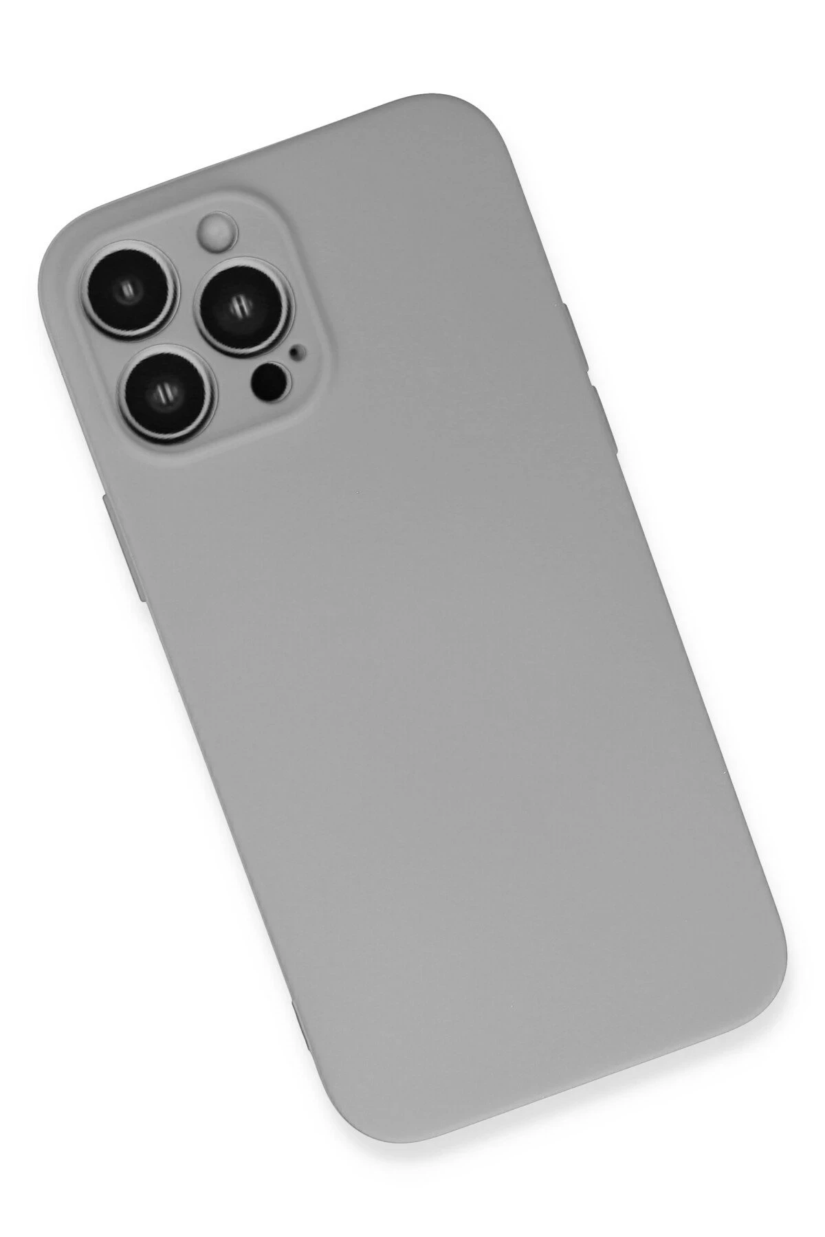 Newface Apple iPhone 13 Pro Max Kılıf Nano içi Kadife Silikon - Açık Gri — görsel 2