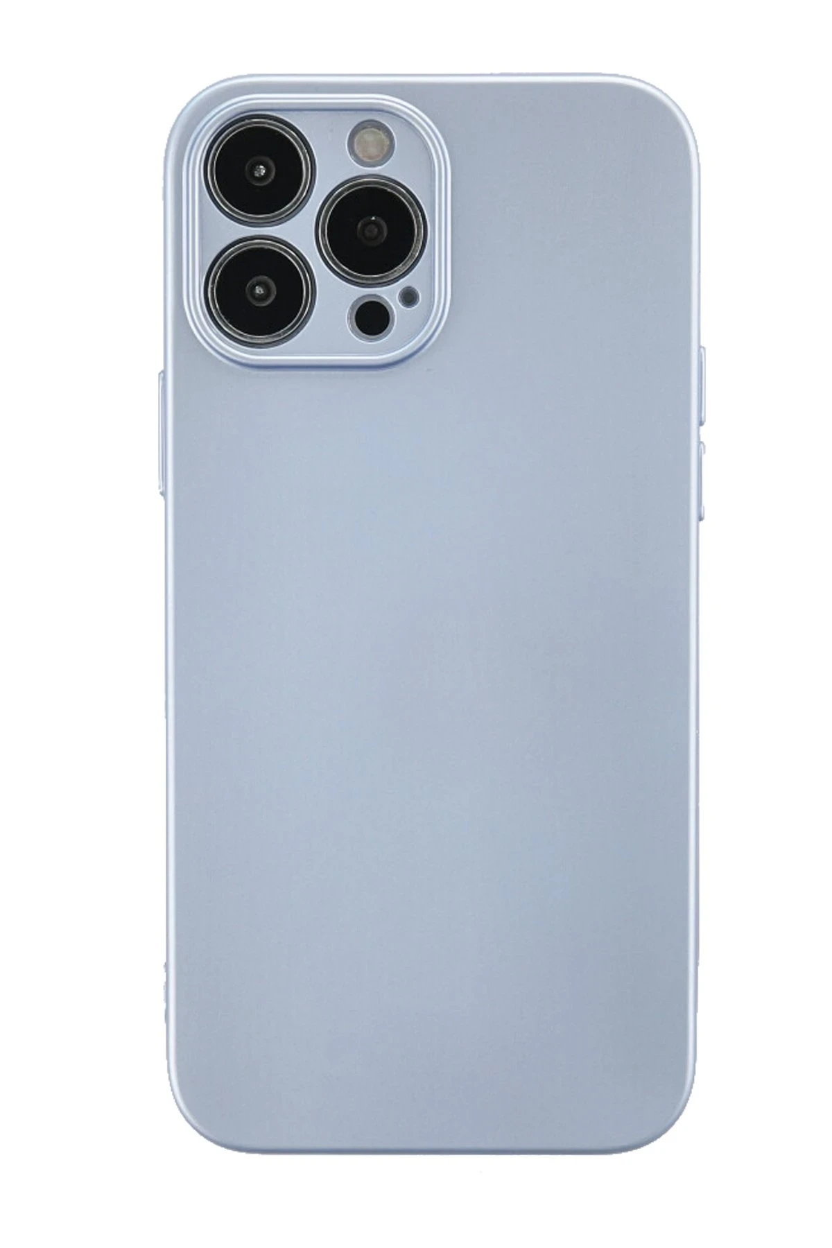 Newface iPhone 13 Pro Max Kılıf Nano içi Kadife Silikon - Sky Blue