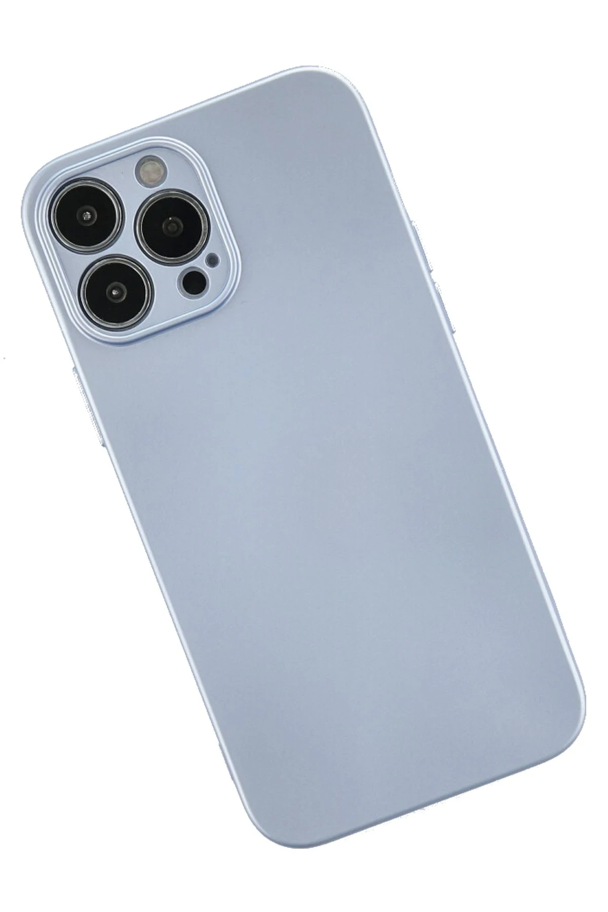 Newface iPhone 13 Pro Max Kılıf Nano içi Kadife Silikon - Sky Blue